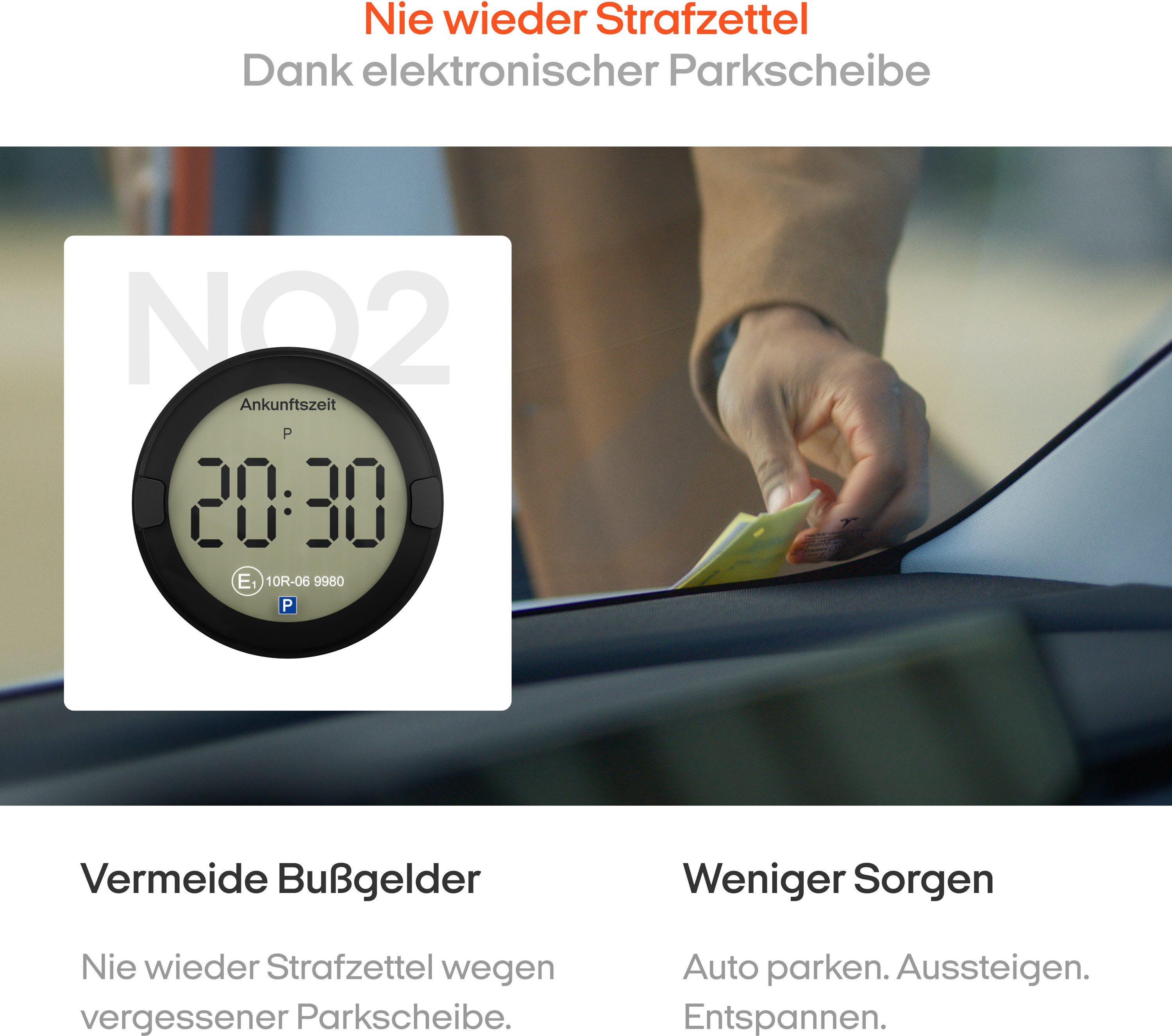 OOONO elektronische Parkscheibe P-DISC NO2