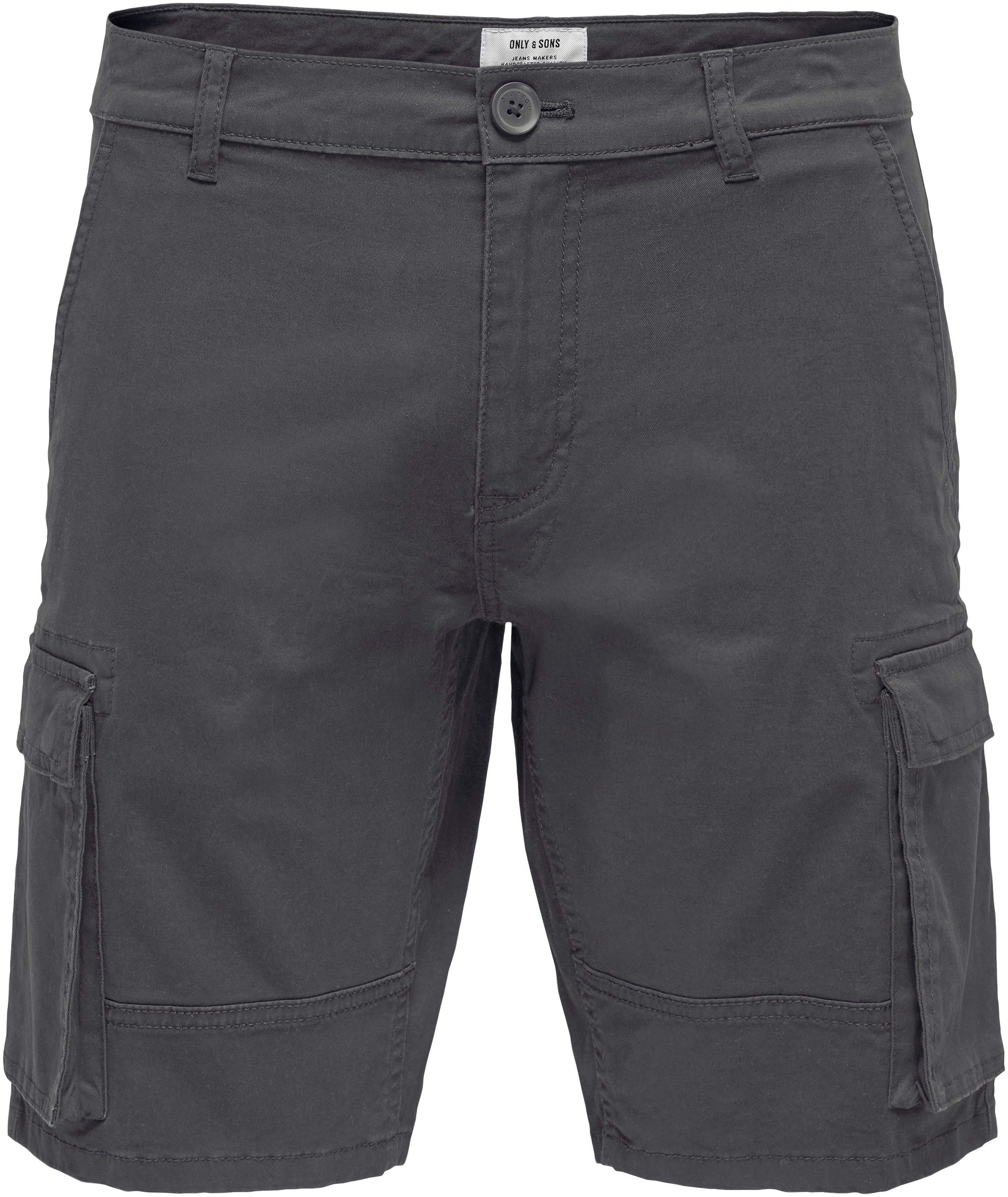 grau STAGE ONLY Cargoshorts & CARGO CAM SHORTS SONS