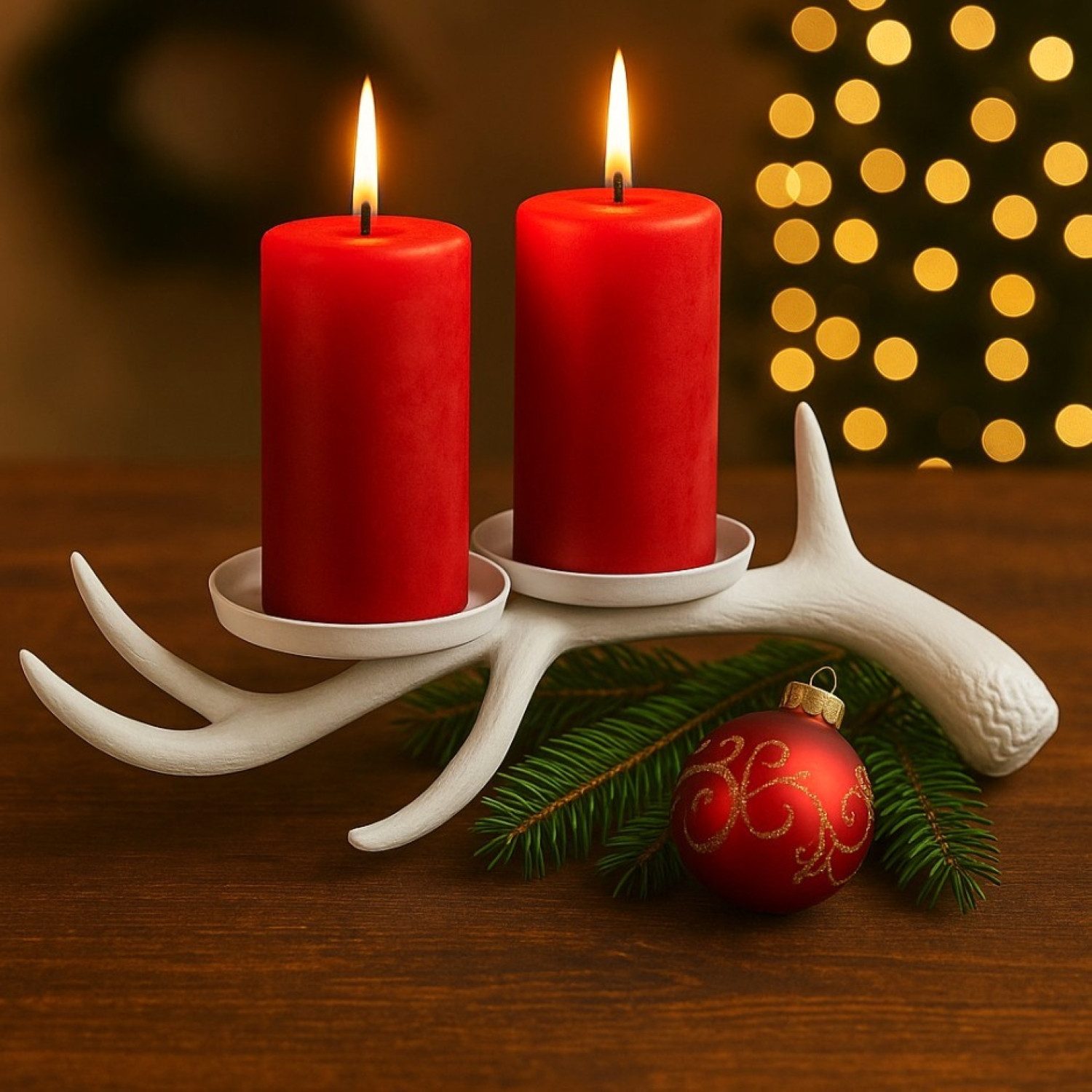 Online-Fuchs Kerzenhalter - Kerzenständer Hirschgeweih - Vintage Optik - 31 günstig online kaufen