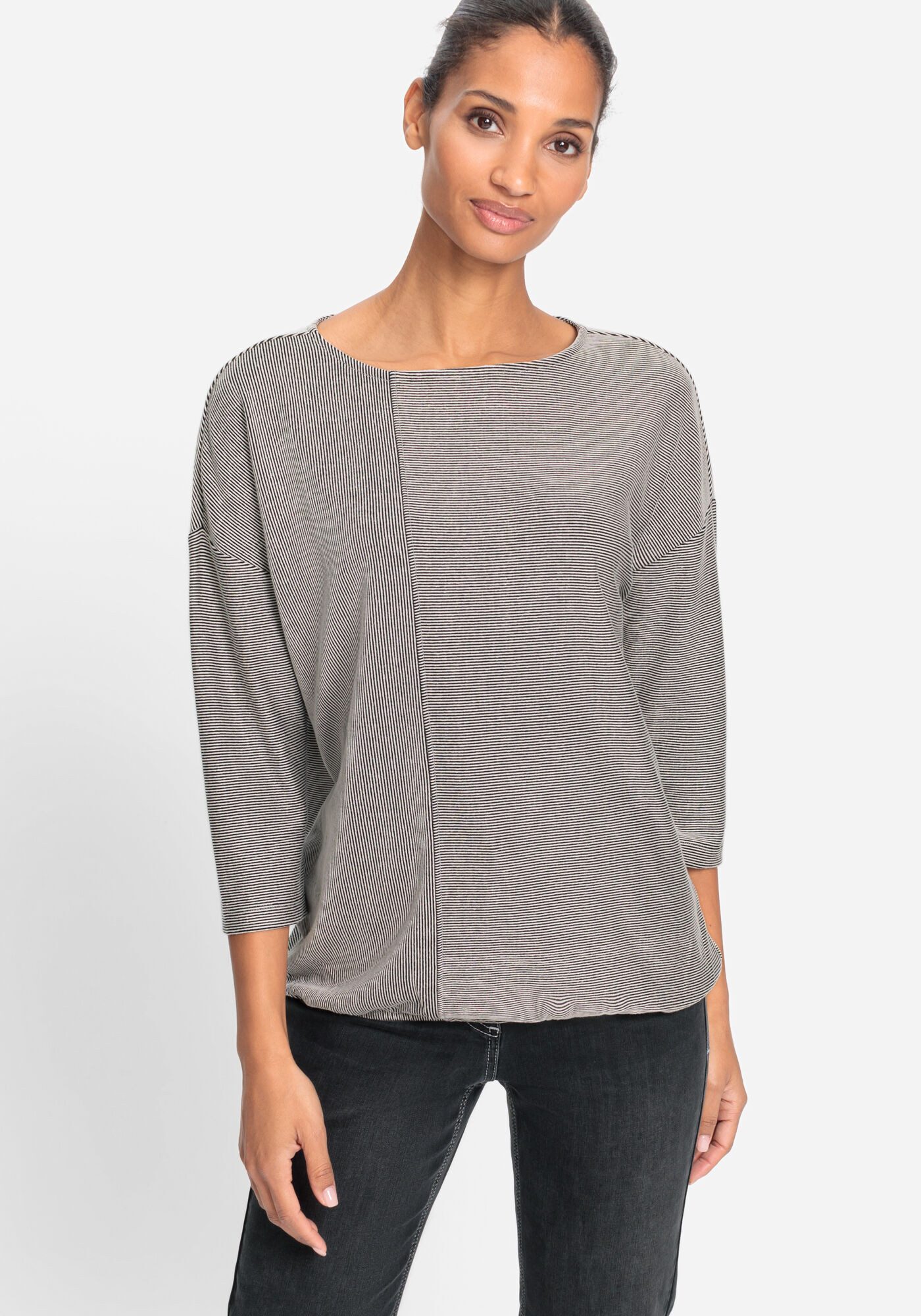Olsen Rundhalsshirt (1-tlg) mit Gummizug am günstig online kaufen