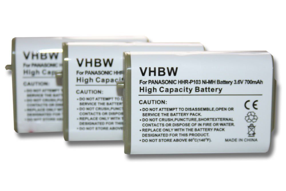 vhbw kompatibel mit V-Tech IP5825, IP5850, I5871, IP8100, IP811 Akku NiMH 700 mAh (3,6 V)