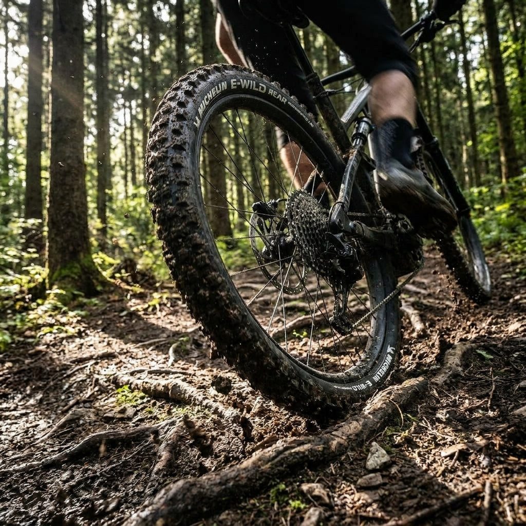 Michelin Fahrradreifen Michelin E-WILD REAR Performance Line 65-584 Schwarz - E-MTB-Faltreife