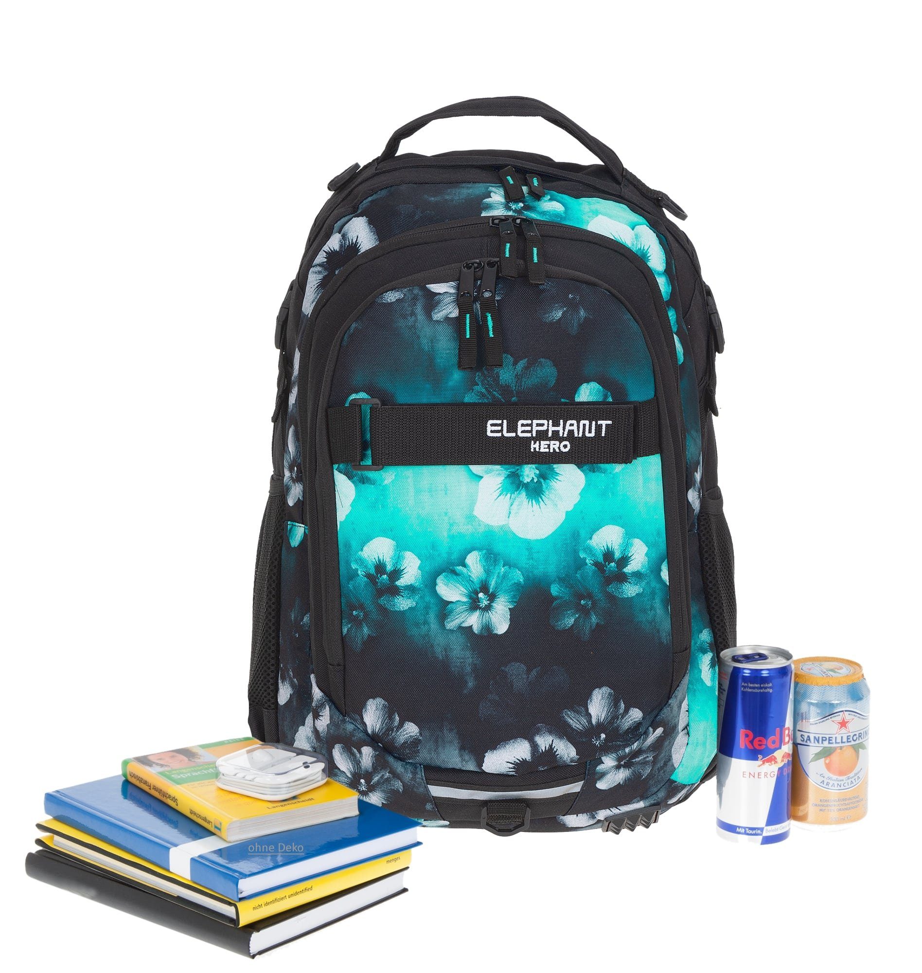 ELEPHANT Schulrucksack Hero Signature Schultasche (2 Teile Set), Rucksack + Mäppchen Box