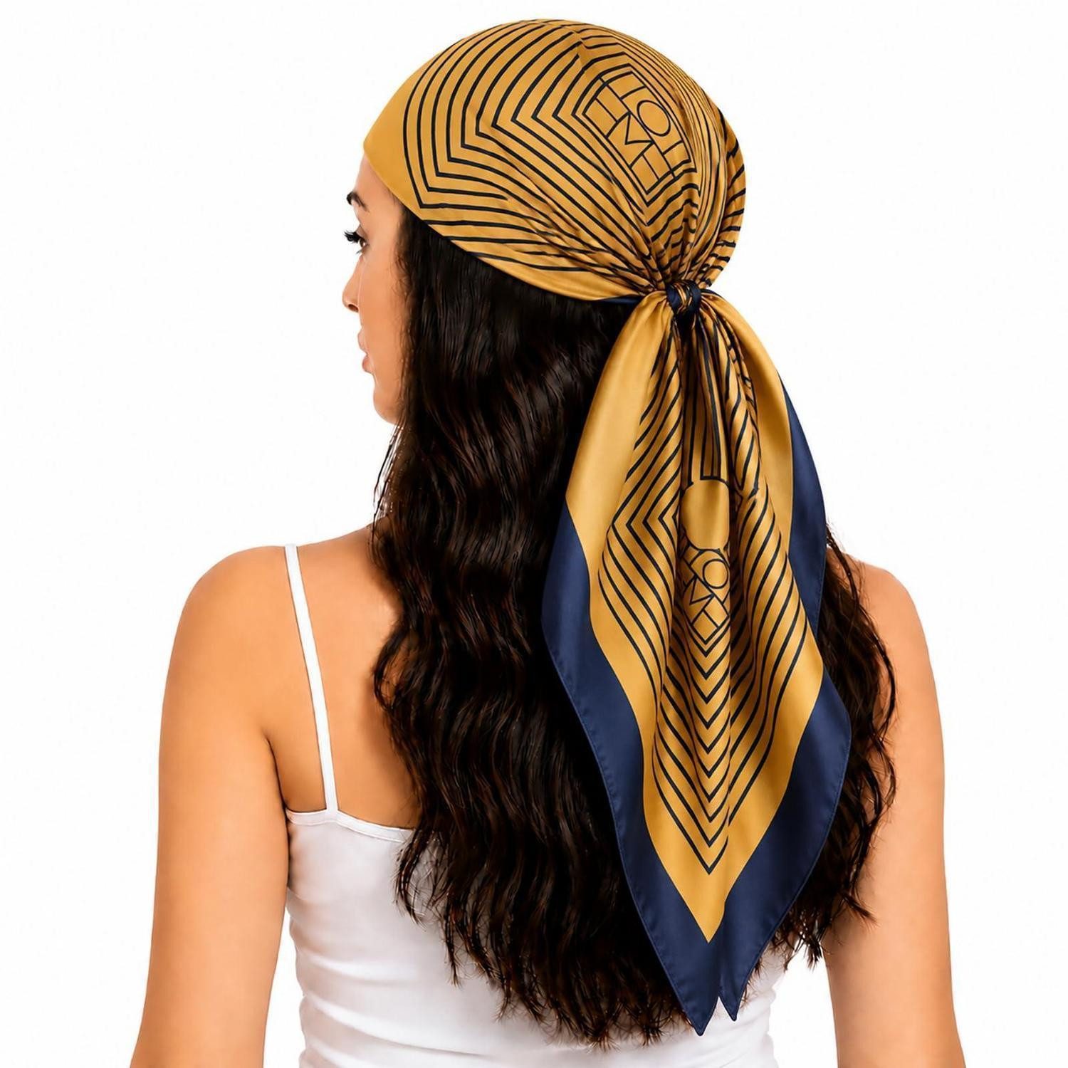 LuxusKollektion Bandana Damen Schal Satin 90x90cm, (1-St)