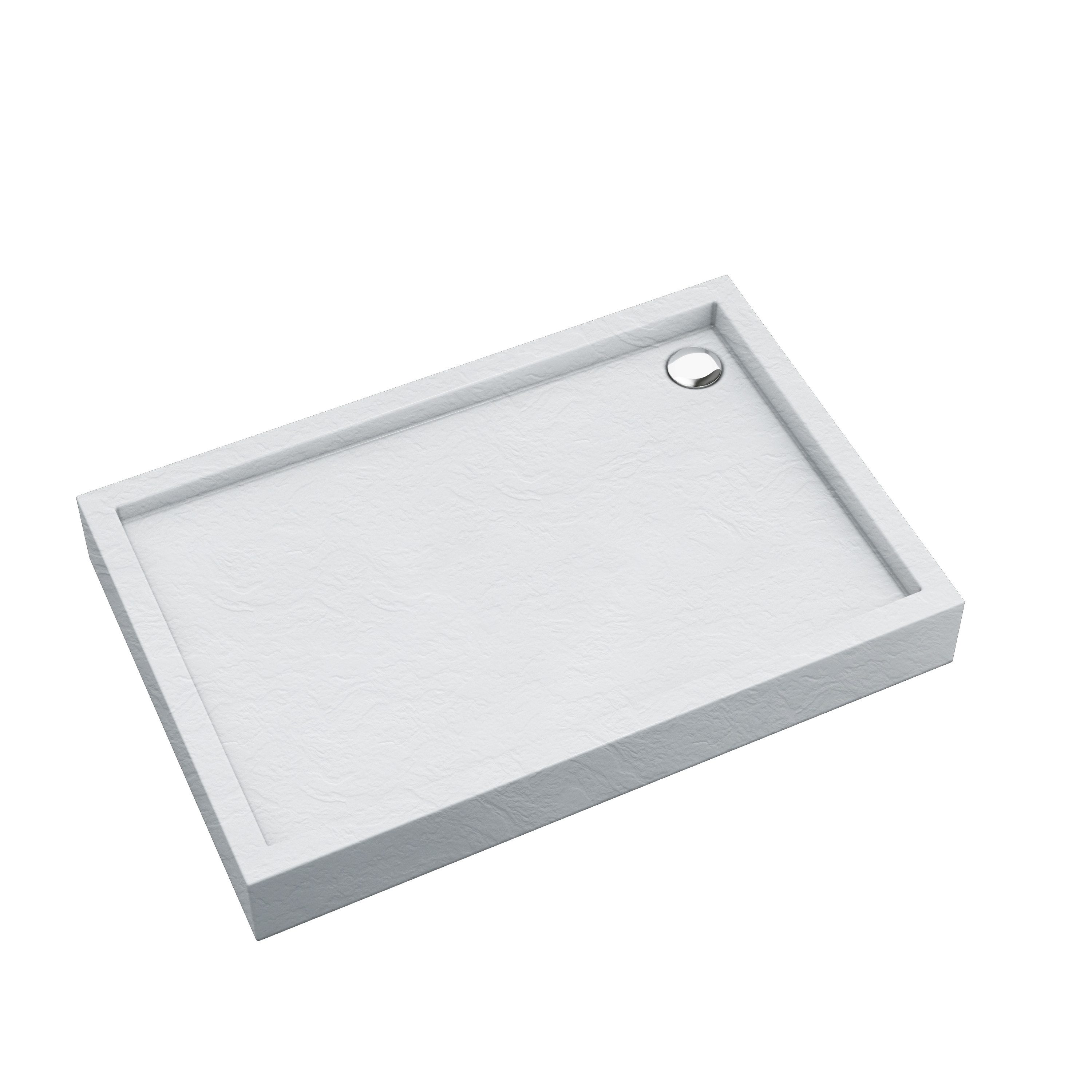 Aquabad® Duschwanne ELEGANA, Rechteck, Acryl, 1-St., Duschwanne, 80 x 100 cm