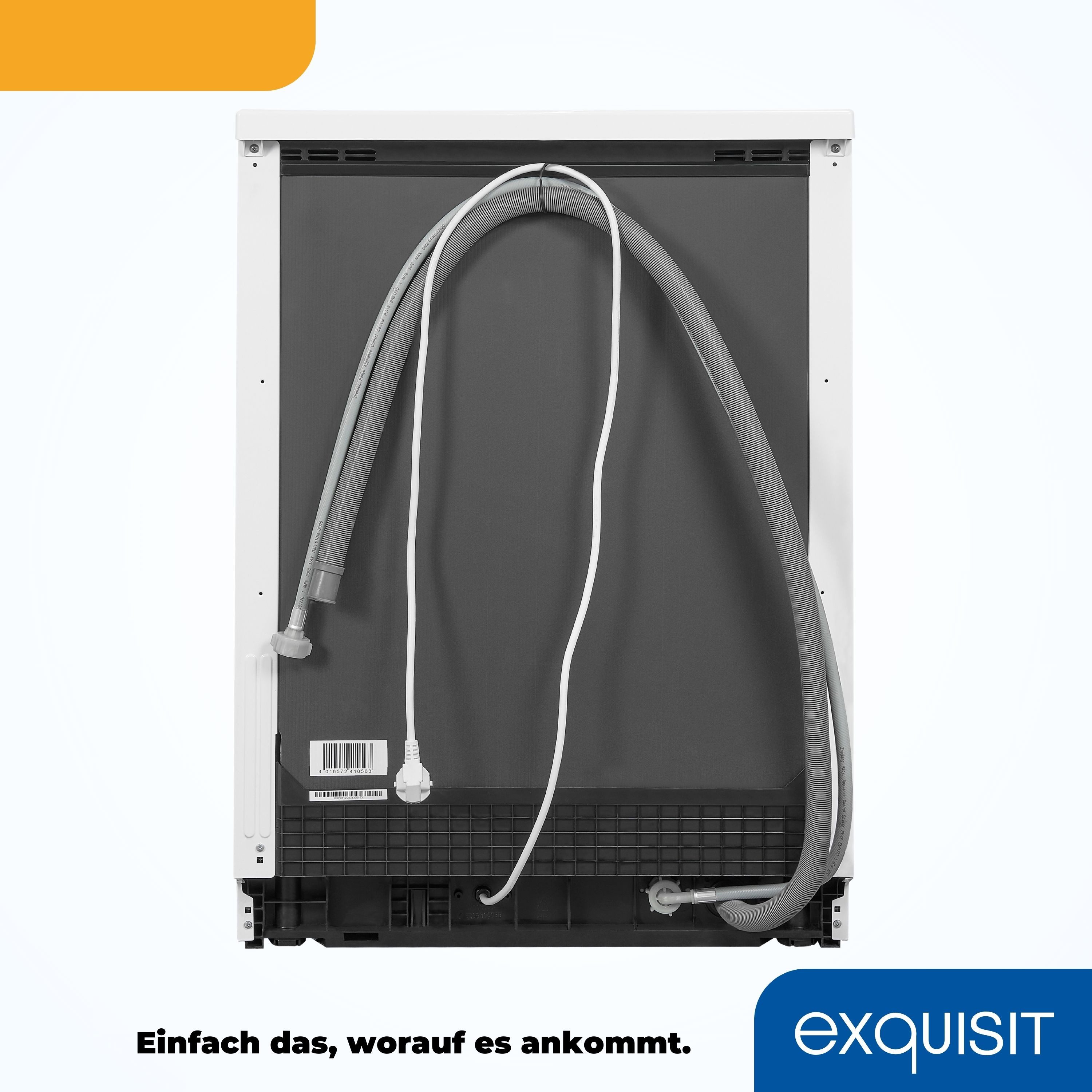 exquisit Standgeschirrspüler GSP9112-030E weiss, 11 l, 12 Maßgedecke