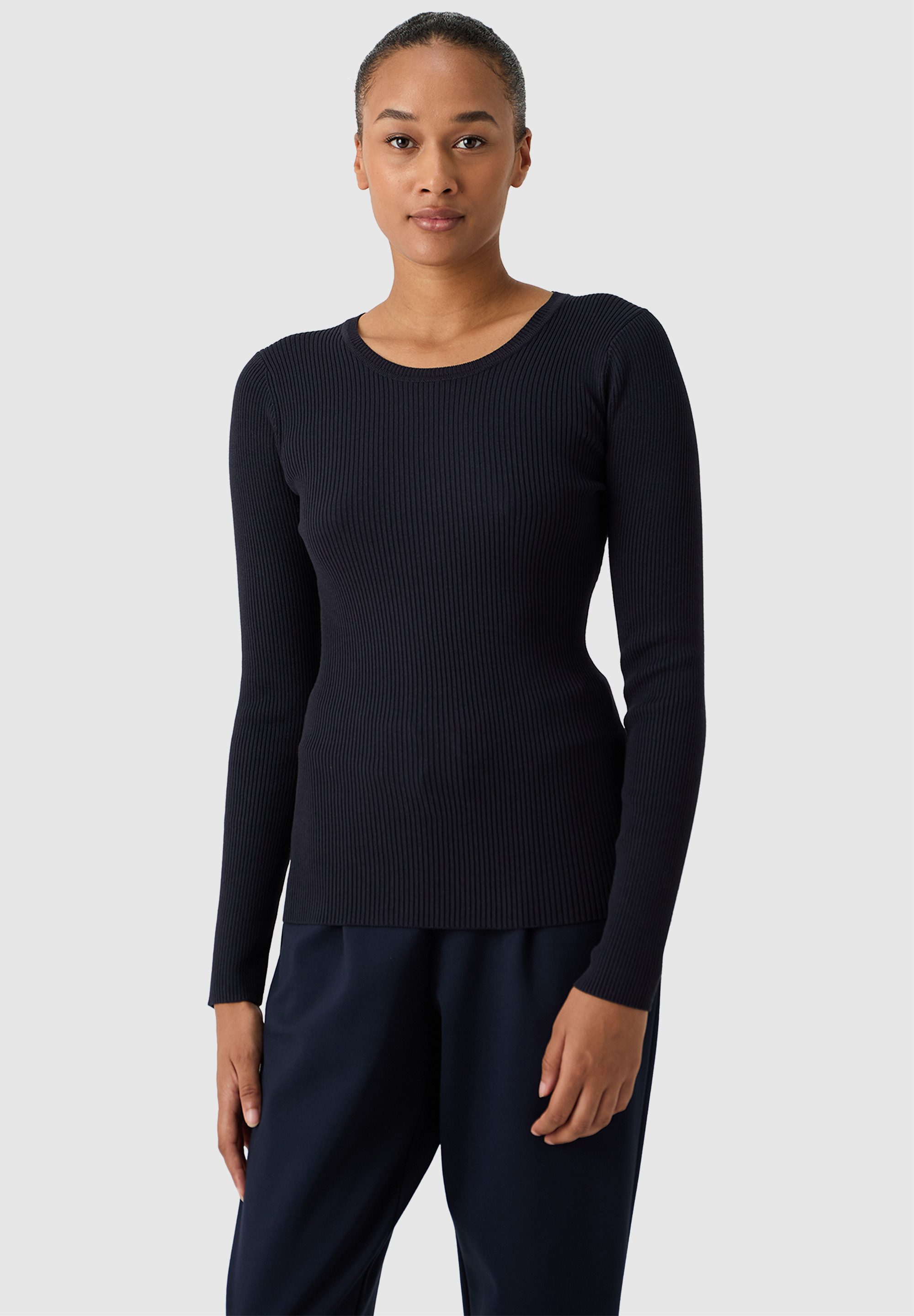 Les Lunes Langarmshirt Evii Rundhals, normale Länge, schlanke Passform, mit günstig online kaufen