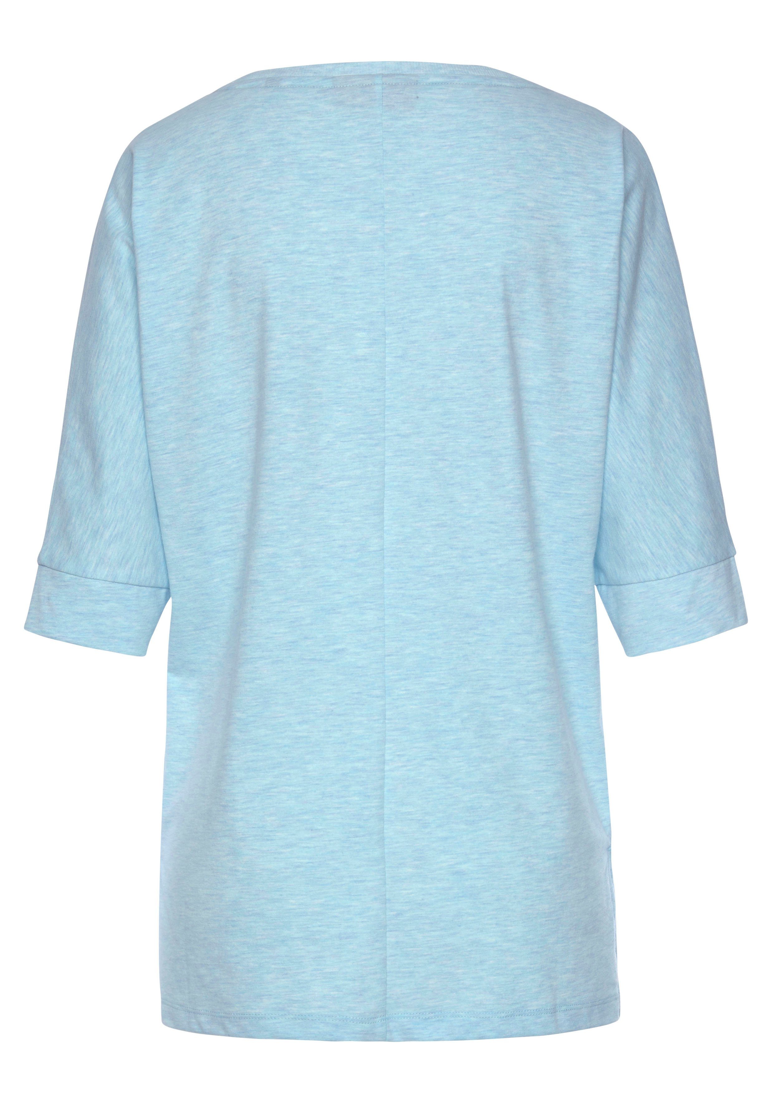 Elbsand 3/4-Arm-Shirt Iduna mit Logodruck, Baumwoll-Mix, lockere Passform – Bild 4 von 5
