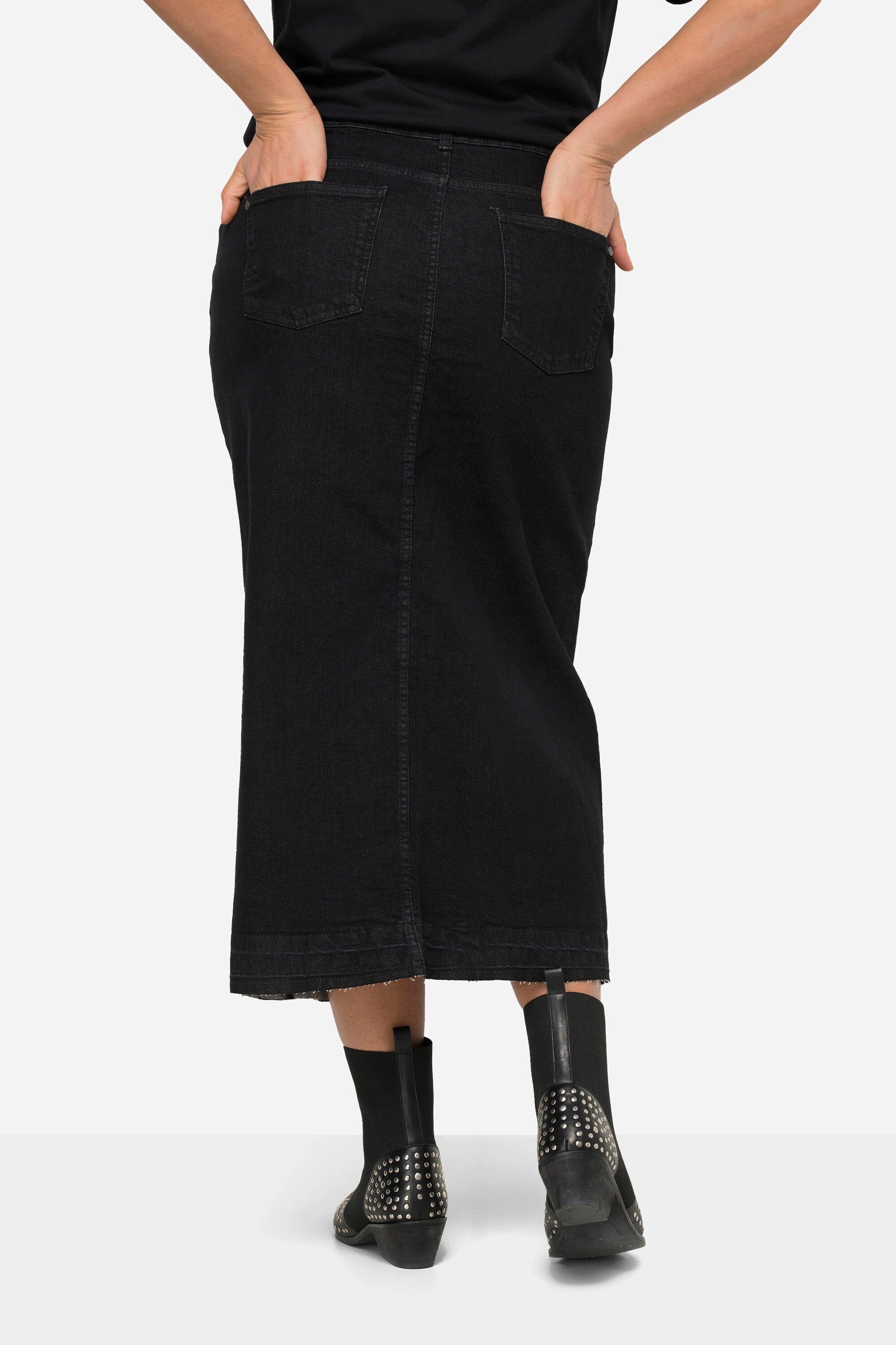 Angel of Style Jeansrock Maxi-Jeansrock Straight Fit 5-Pocket Schlitz vorne