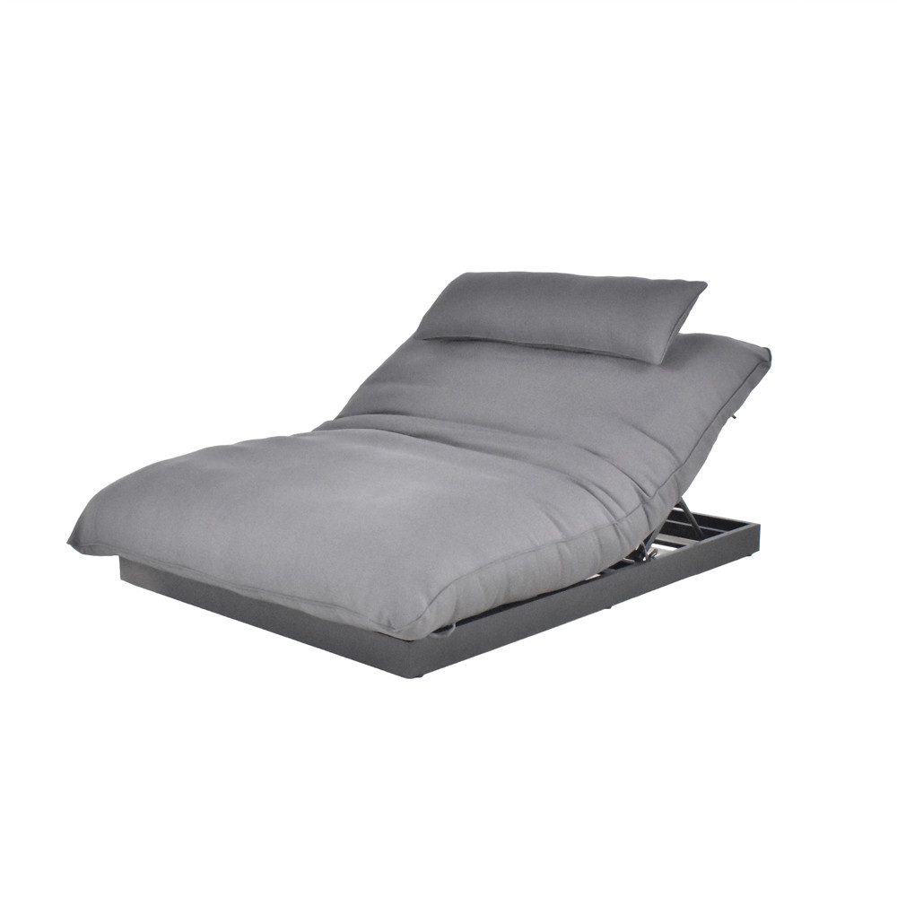 HOME DELUXE Gartenliege Sonnenliege EMELIA - 175 x 135 x 40 cm, verstellbare Rückenlehne, Gartensofa, Doppelliege, Liegestuhl