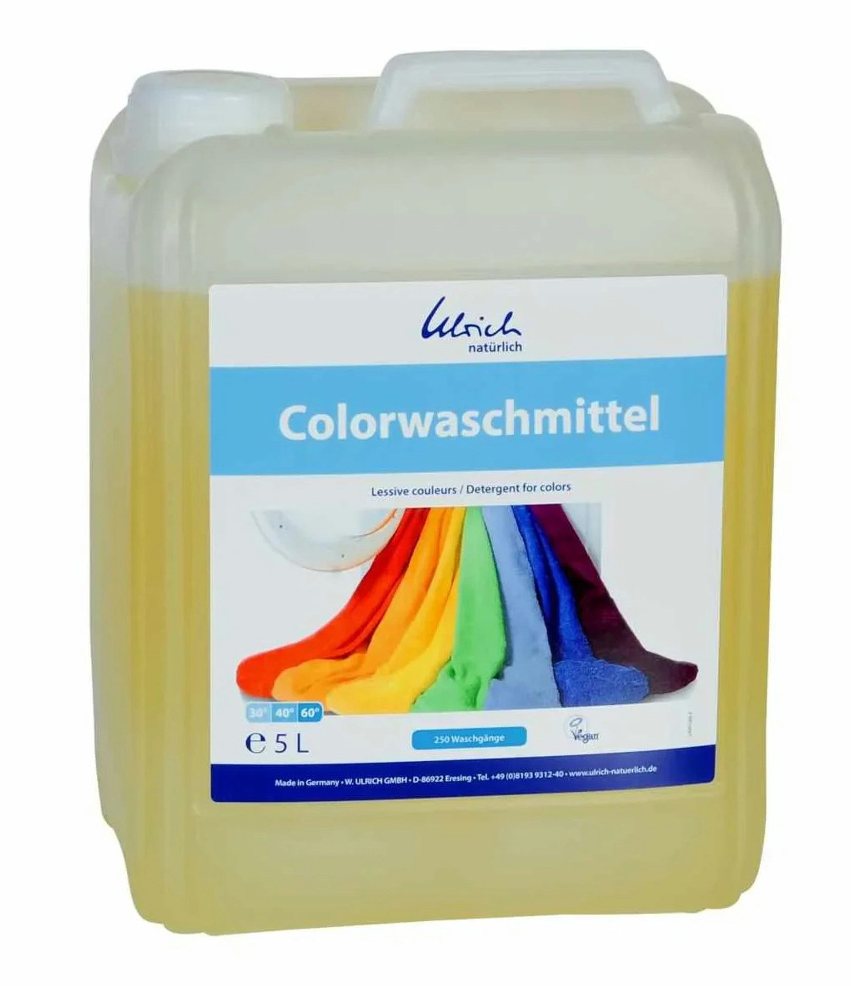 Ulrich natürlich ULRICH natürlich Waschmittel Color 5 Liter flüssig NCP-vegan zertifizi Colorwaschmittel (Ohne Duftstoffe und optische Aufheller)