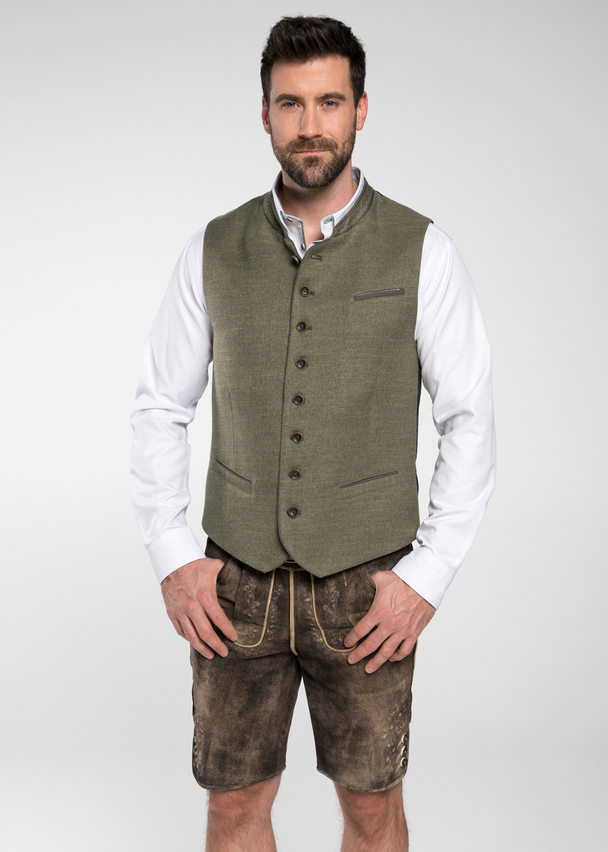 Spieth & Wensky Trachtenweste (1-tlg) in feiner Jeansoptilk günstig online kaufen