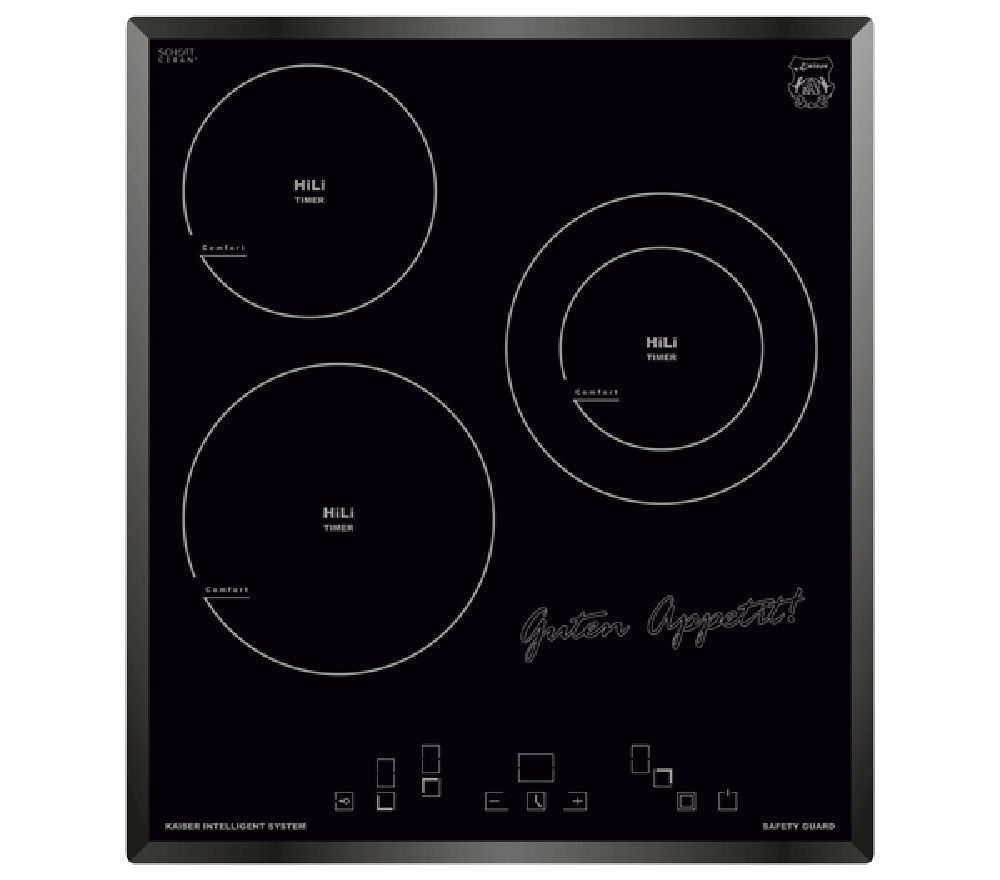 4747 45 50 + Kaiser KCT Induktionsherd Booster Küchengeräte FI/9, 45 + L,9 Einbaubackofen clean-Emaille Power cm, EH Herd-Set Autark, cm, Funktionsdisplay, Funktionen,Easy 4746 Induktions