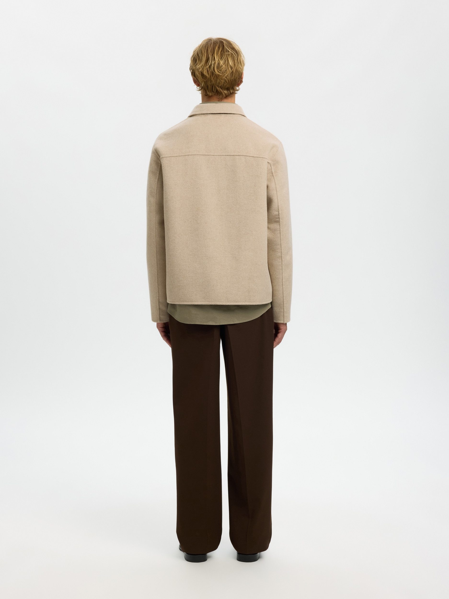 SELECTED HOMME Outdoorjacke SLHOLIVER HANDMADE WOOL BLEND JKT