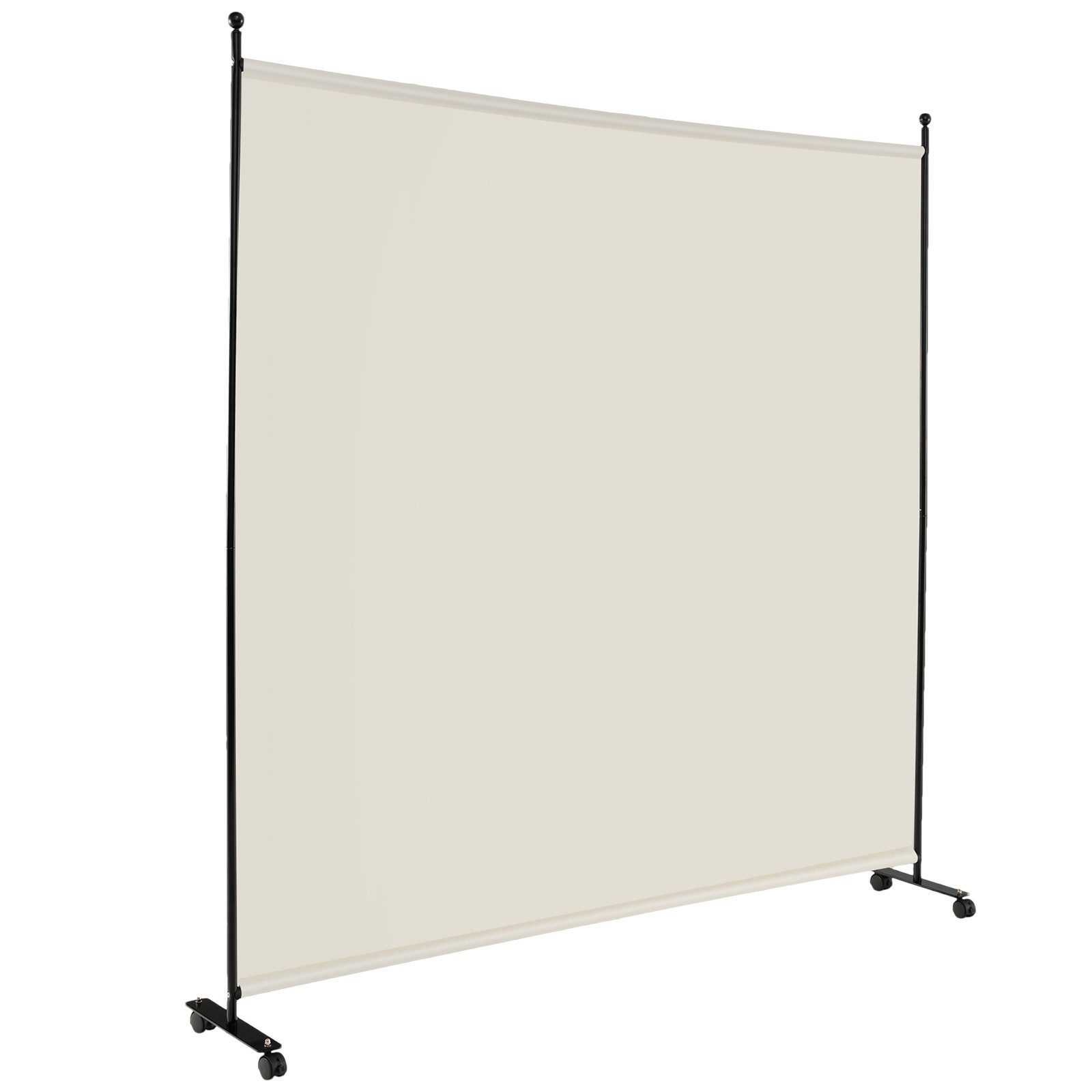 COSTWAY Paravent, Raumteiler auf Rollen, faltbar, 184 x 184cm