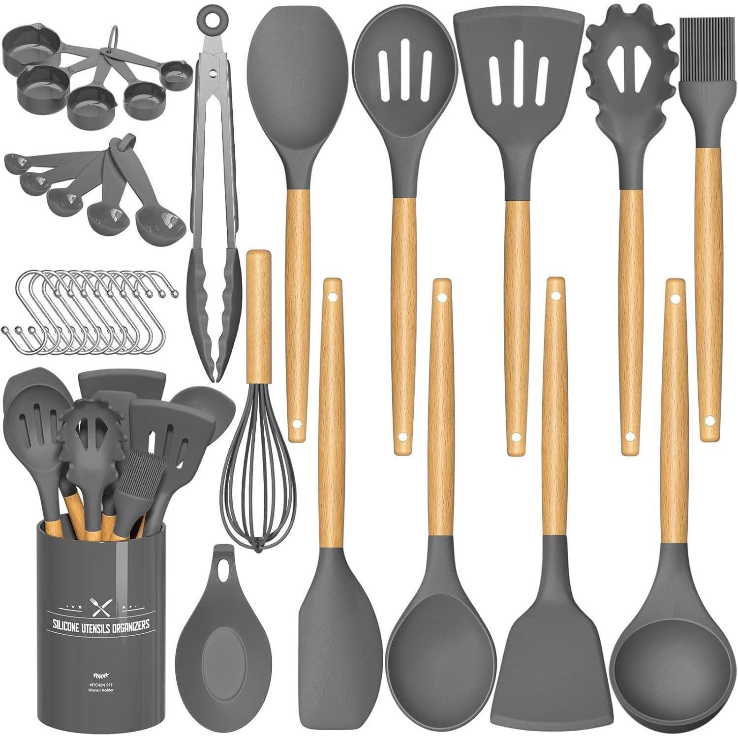 LuxusKollektion Kochbesteck-Set Küchenutensilien-Set aus Silikon mit