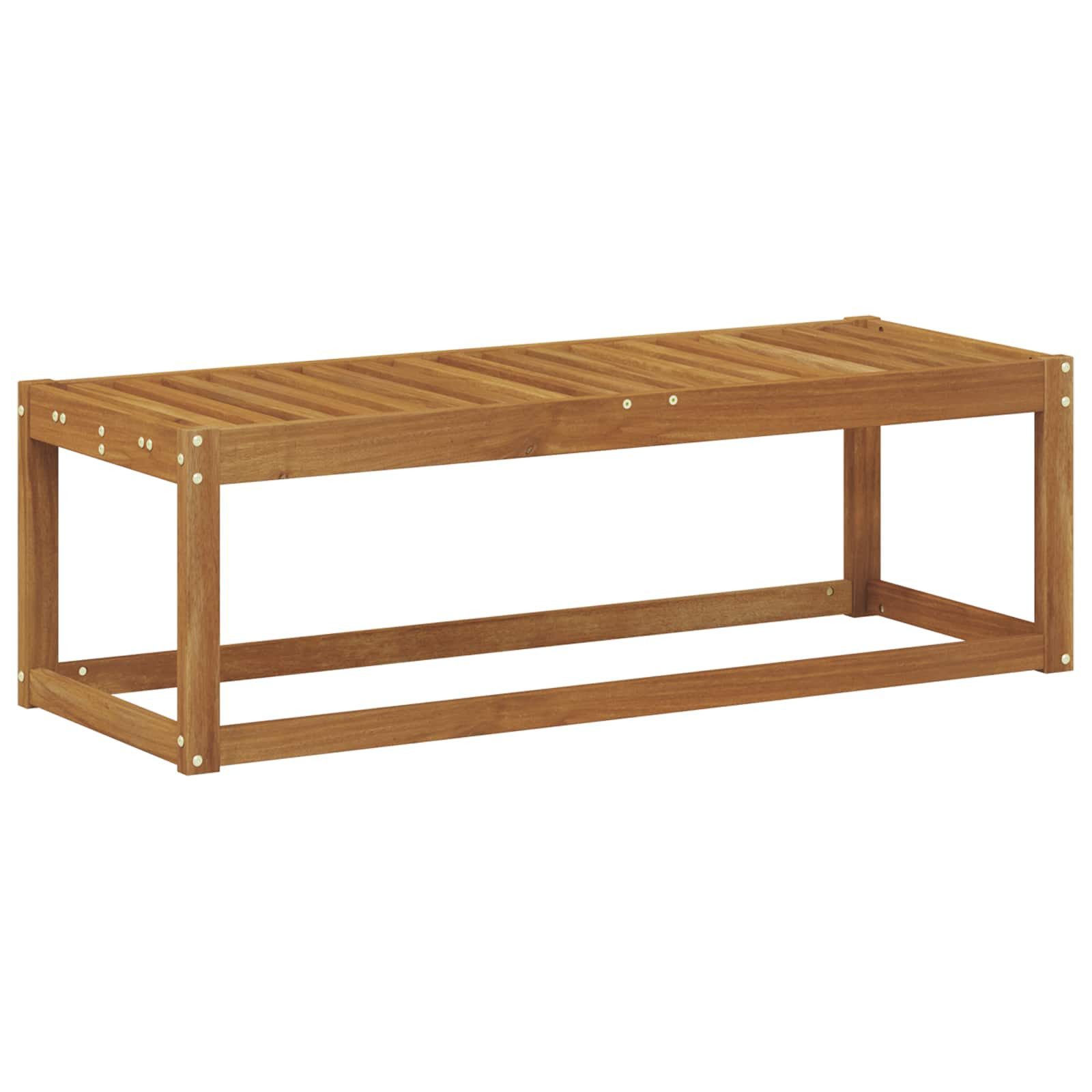 vidaXL Sofaelement Outdoor Hocker Bank Natur 115 x 43 x 37 cm Massivholz (1 St)