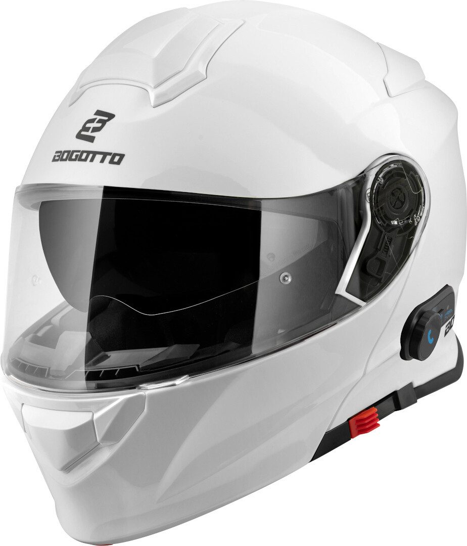 Bogotto Motorradhelm H271 BT Bluetooth Klapphelm, integriertes Kommunikationssystem,geeignet für Brillenträger,vorb