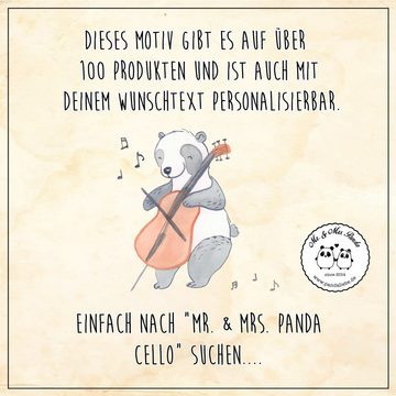 Mr. & Mrs. Panda Tragetasche Herzstreicher - Transparent - Geschenk, Gefühl, Musiker, Instrument, (1-tlg), Design-Highlight