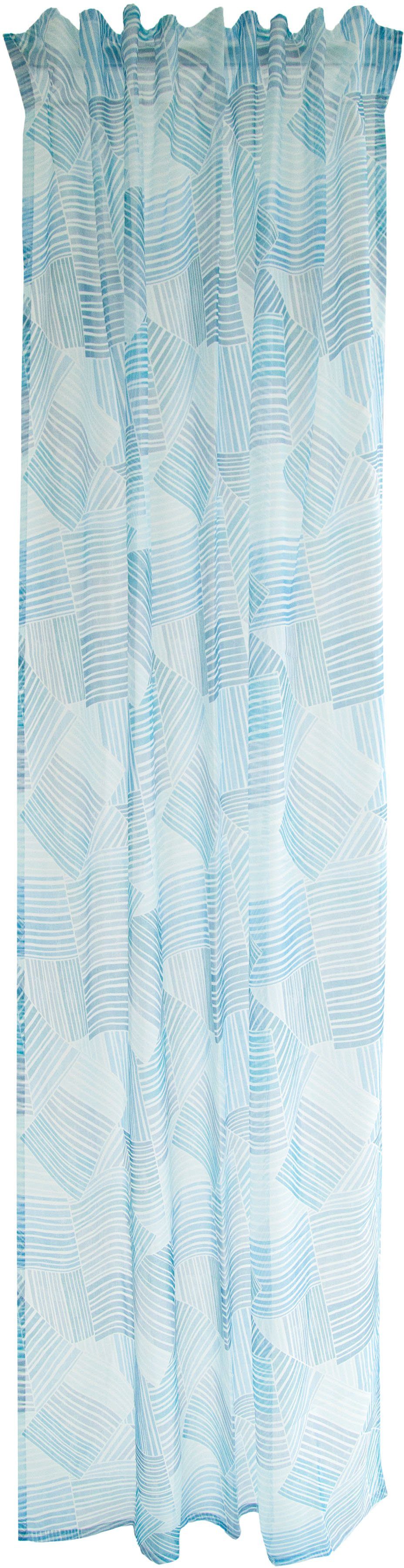 HOMING Gardine Vitas (1 St), verdeckte Schlaufen, halbtransparent, Organza, Farbverlauf, geometrisch, Wohnzimmer, Schlafzimmer