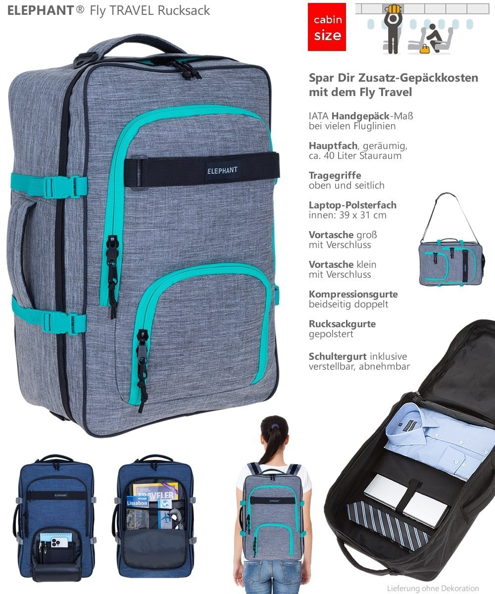 ELEPHANT Reiserucksack Fly Travel Rucksack Handgepäck, Kabinengepäck Handge günstig online kaufen
