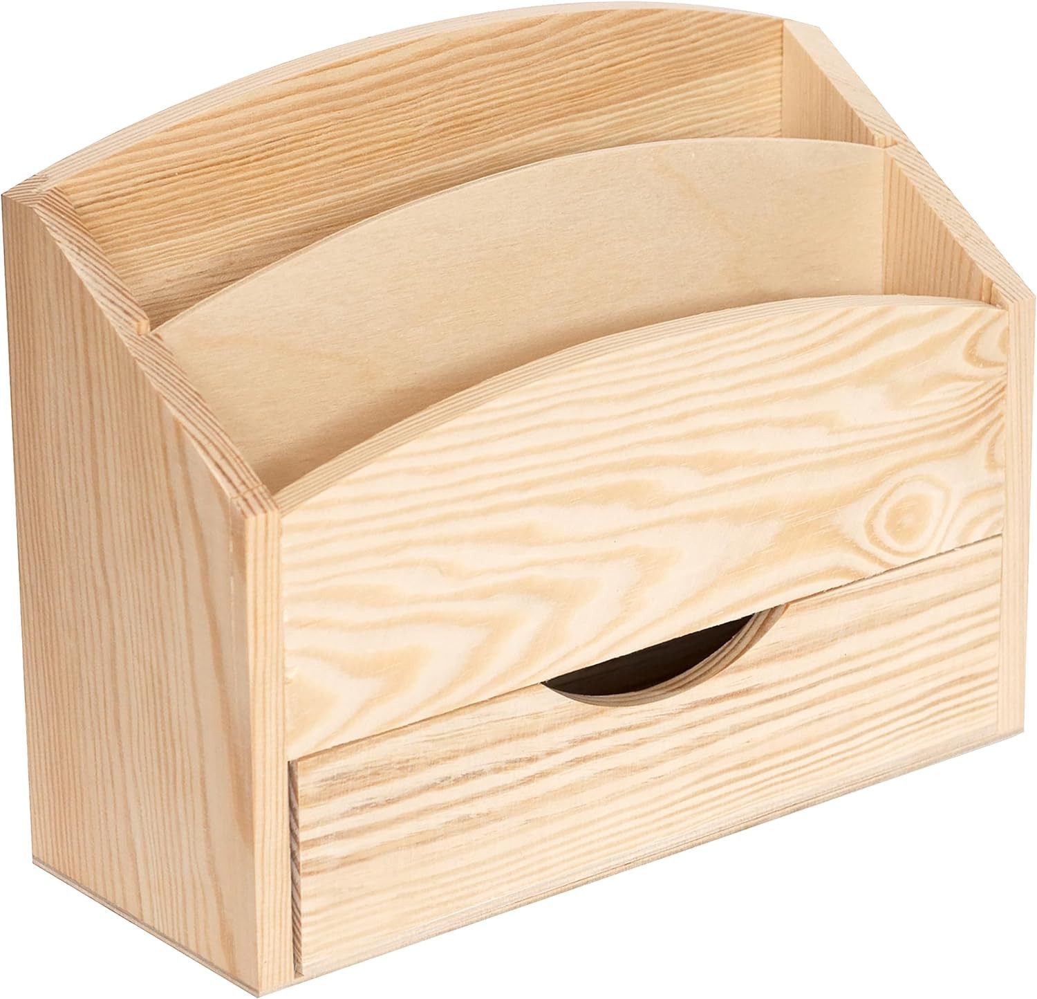 Creative Deco Aufbewahrungsbox Schreibtisch Organizer 2 Fächer mit Schublade