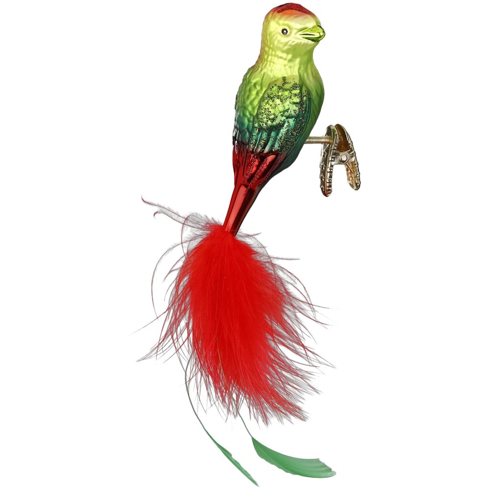 Kakadu, Christbaumschmuck (1-tlg), mundgeblasen, INGE-GLAS® 10cm handbemalt Vogel Philippinen