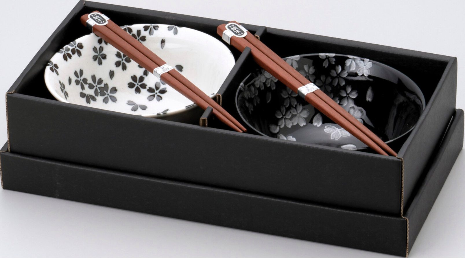 Mitsui Pottery Inc. Geschirr-Set Made in Japan Kirschblüten 4,8-Zoll-Schale, 2er-Set (mit Essstäbchen)