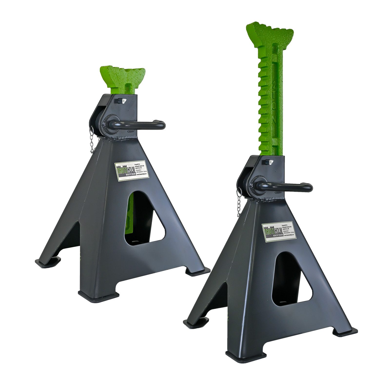 TRUTZHOLM Sägebock Unterstellbock 12 Tonnen Traglast pro Stütze Höhe von 490 - 750 mm, (Spar-Set, 2er Set)