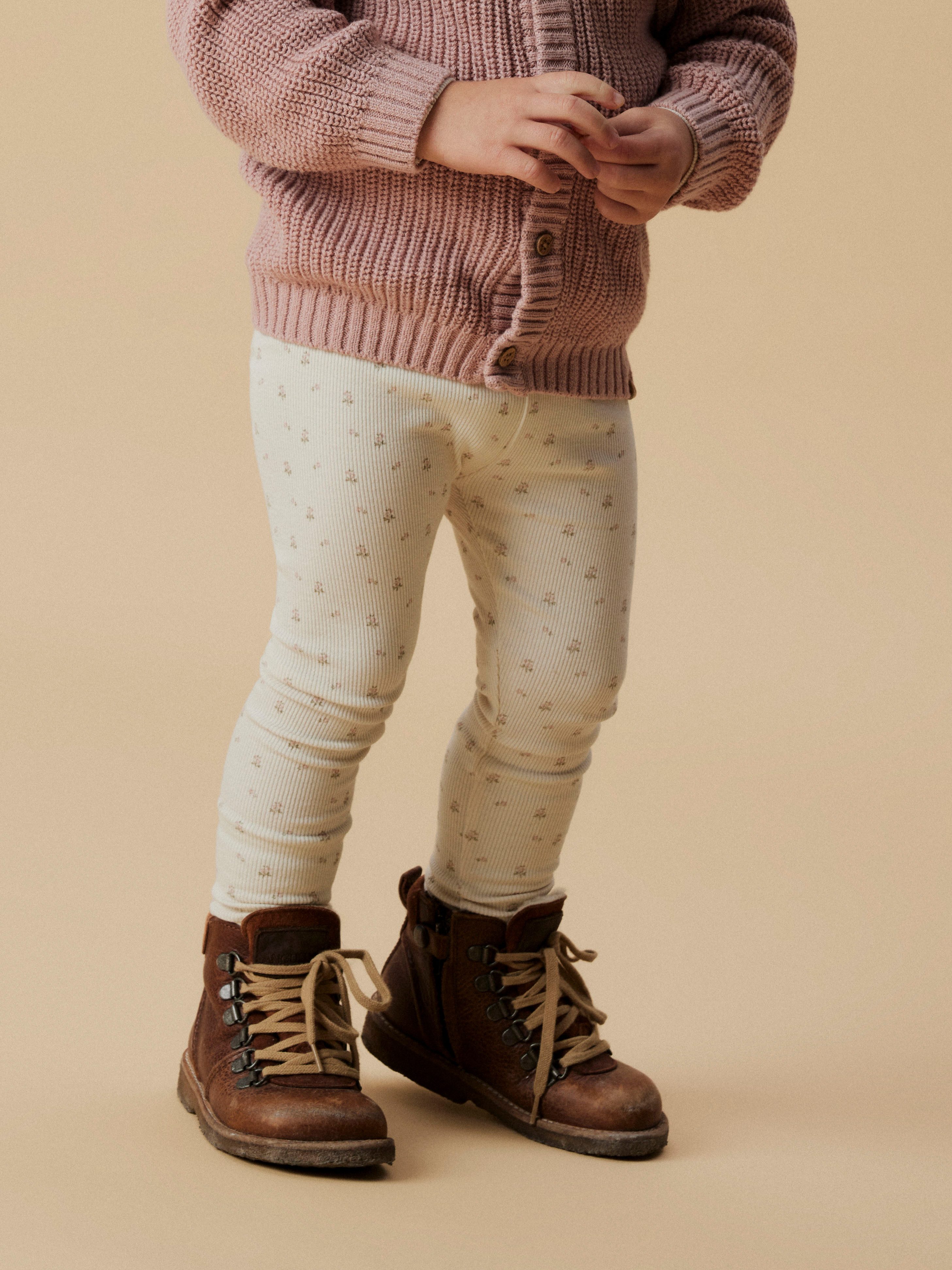 Lil' Atelier Leggings NMFGAGO SLIM LEGGING LIL NOOS weiche Jersey Rippqualität