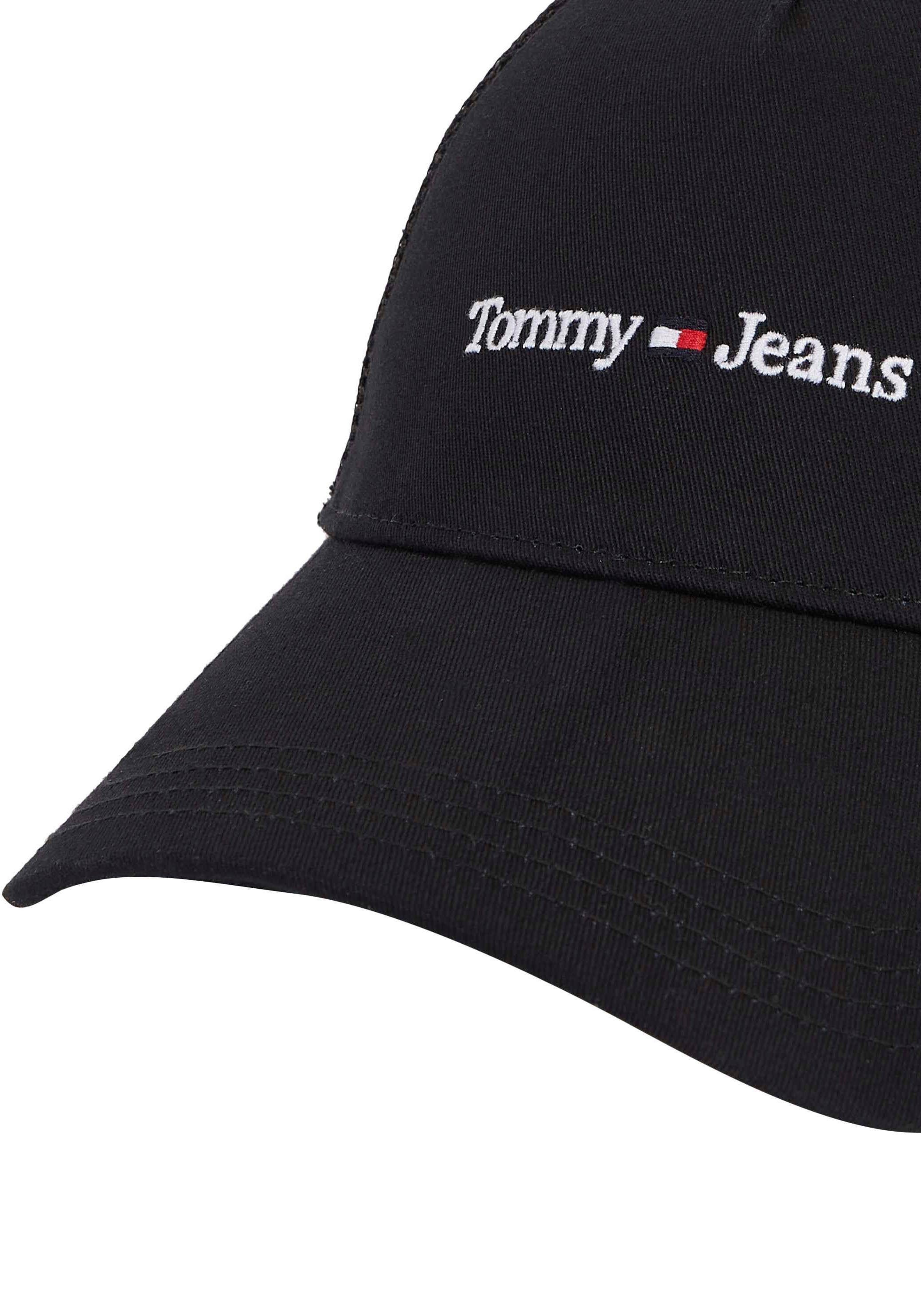 Jeans Tommy CAP Jeans Label Tommy gesticktem Black Baseball mit TJM SPORT Cap TRUCKER