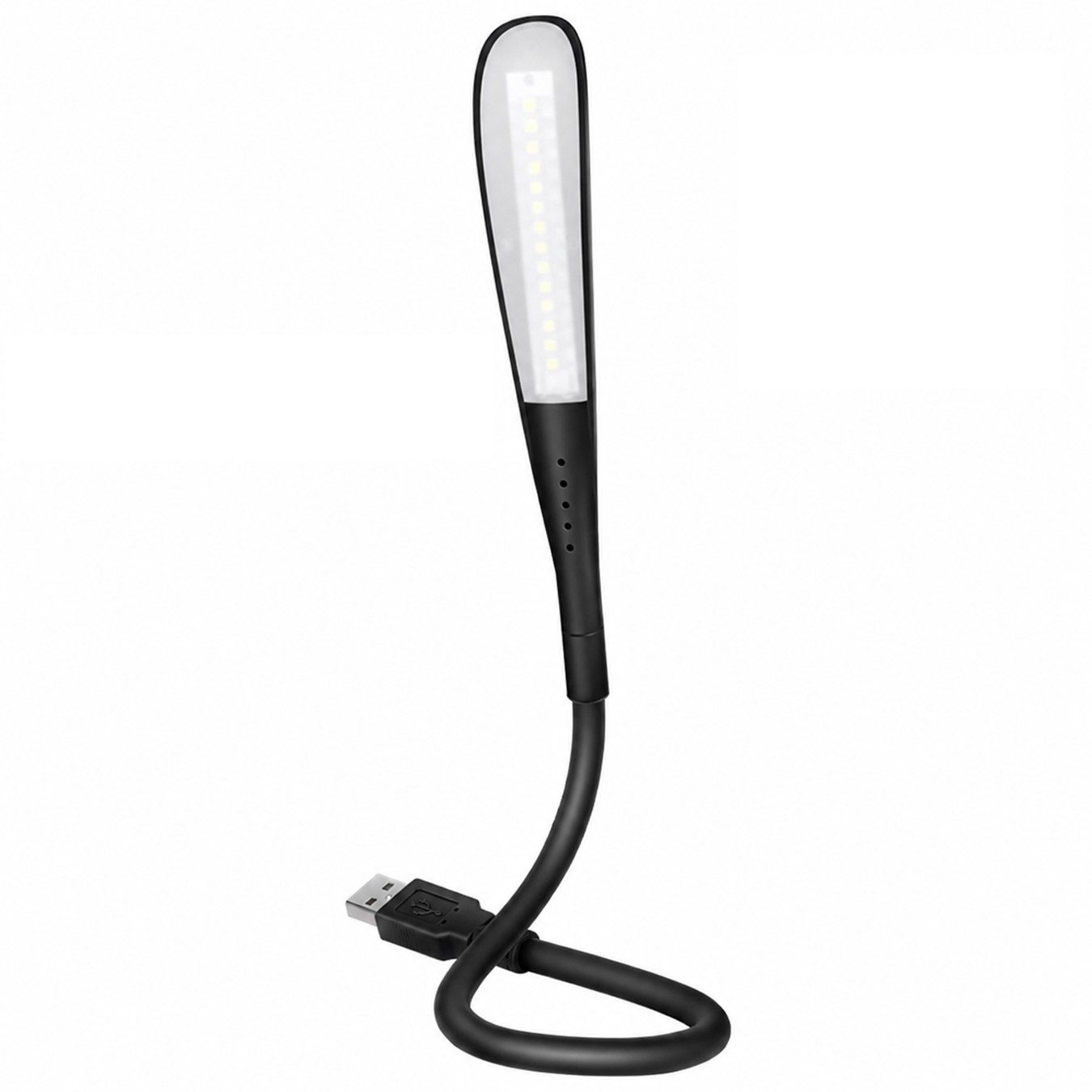 Bolwins USB-Lampion H47C USB LED-Lampe Schwanenhals 1,5W für Laptop Notebook, dimmbar LED (Einzelset, 1-St., 1x USB LED Lampe 1,5W mit 14 LEDs und Touchschalter)