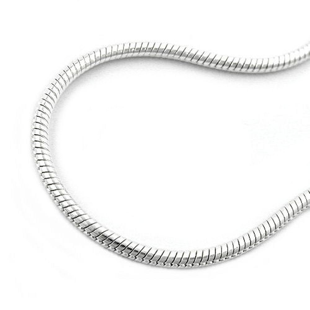 Schmuckbox, 1,3 Silberkette 925 cm inkl. Schlangenkette 38 unbespielt rund Halskette mm für Silberschmuck und Damen Silber Herren
