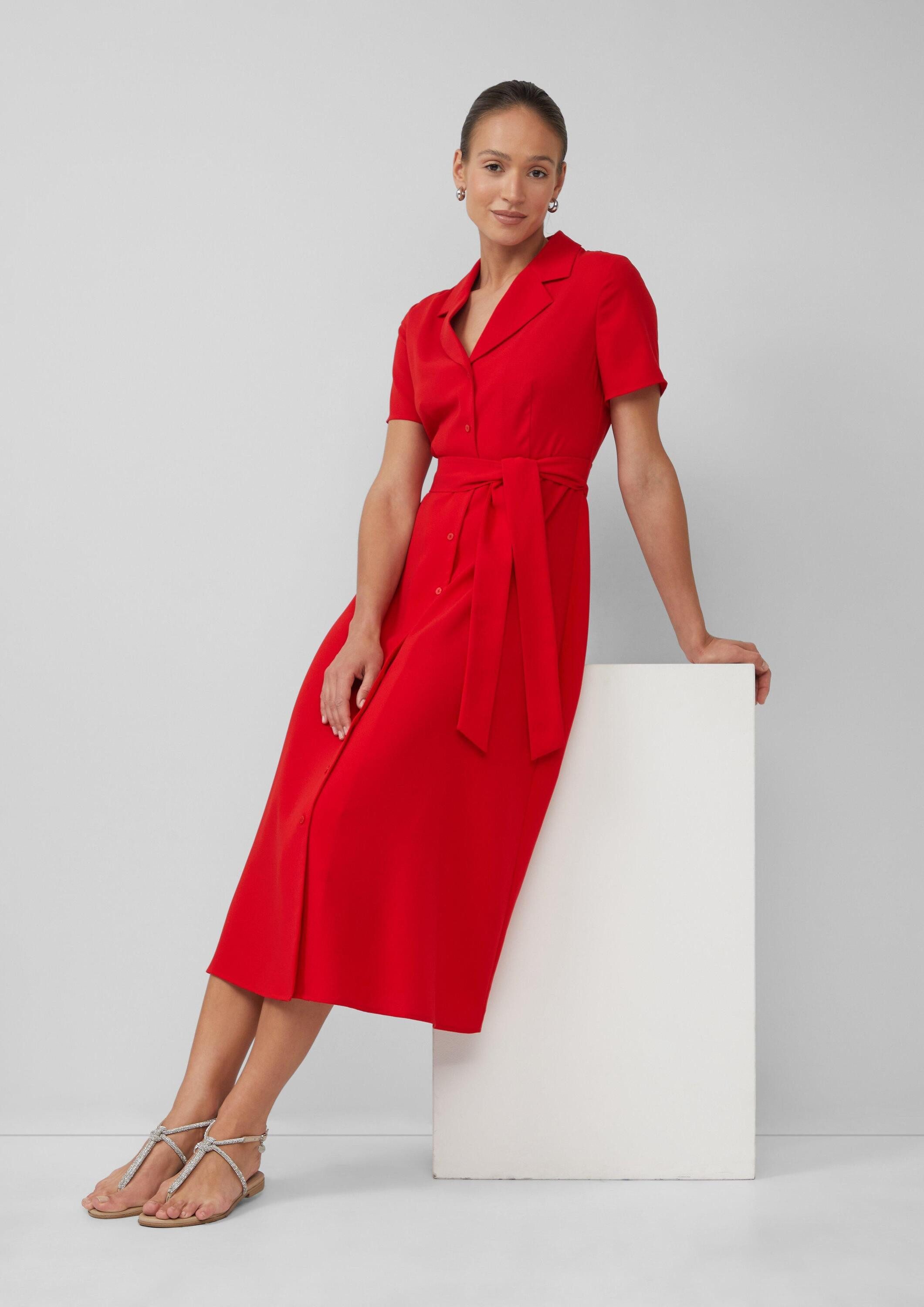 s.Oliver Midikleid Kleid Hemdblusenkleid mit Bindegürtel günstig online kaufen
