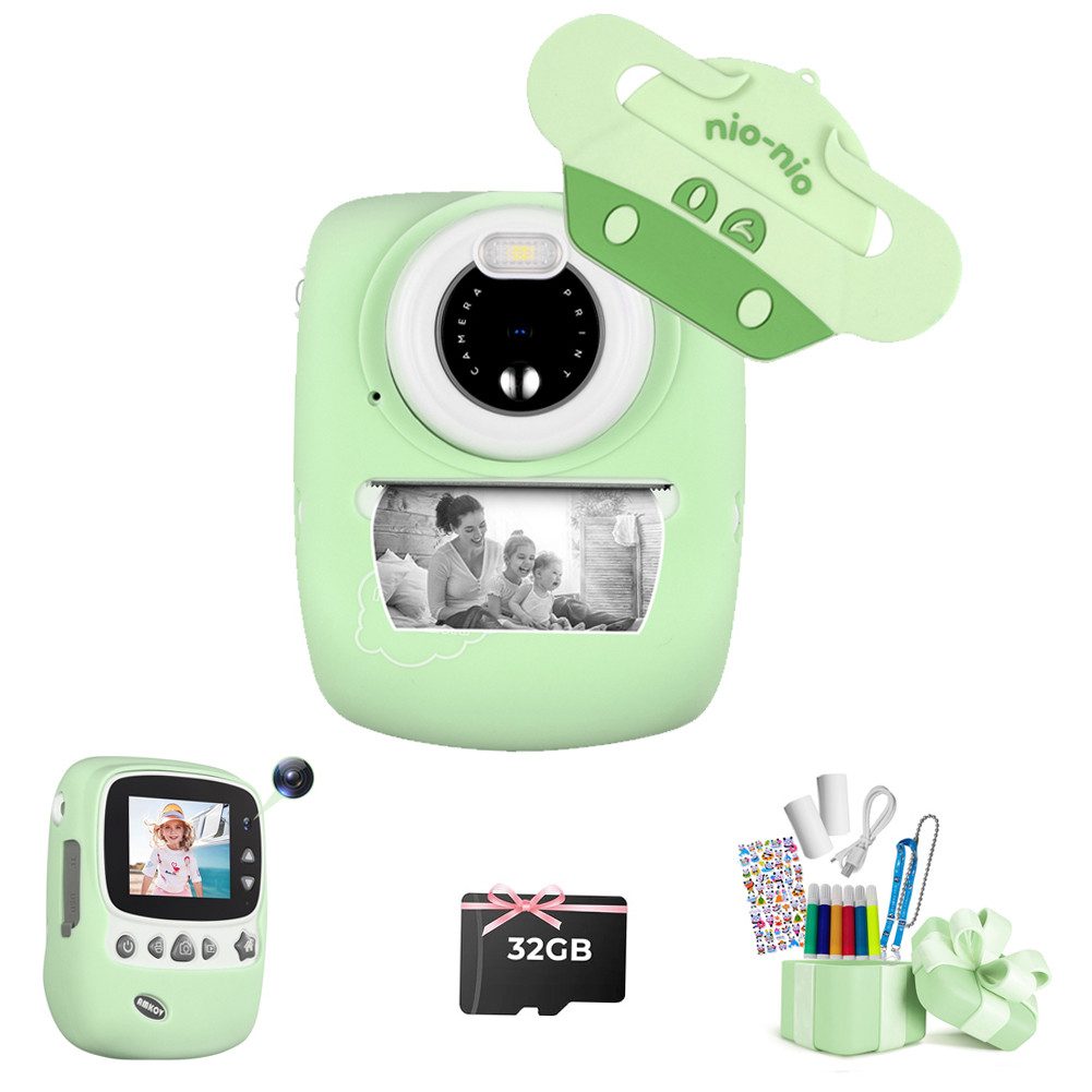 HT Kinderkamera mit 30 Megapixeln,1080P Full HD Selfie-Digitalkamera Kinderkamera (inkl. 2,4 Zoll Display und 32GB TF-Karte, ideal als Geschenk für Jungen und Mädche)