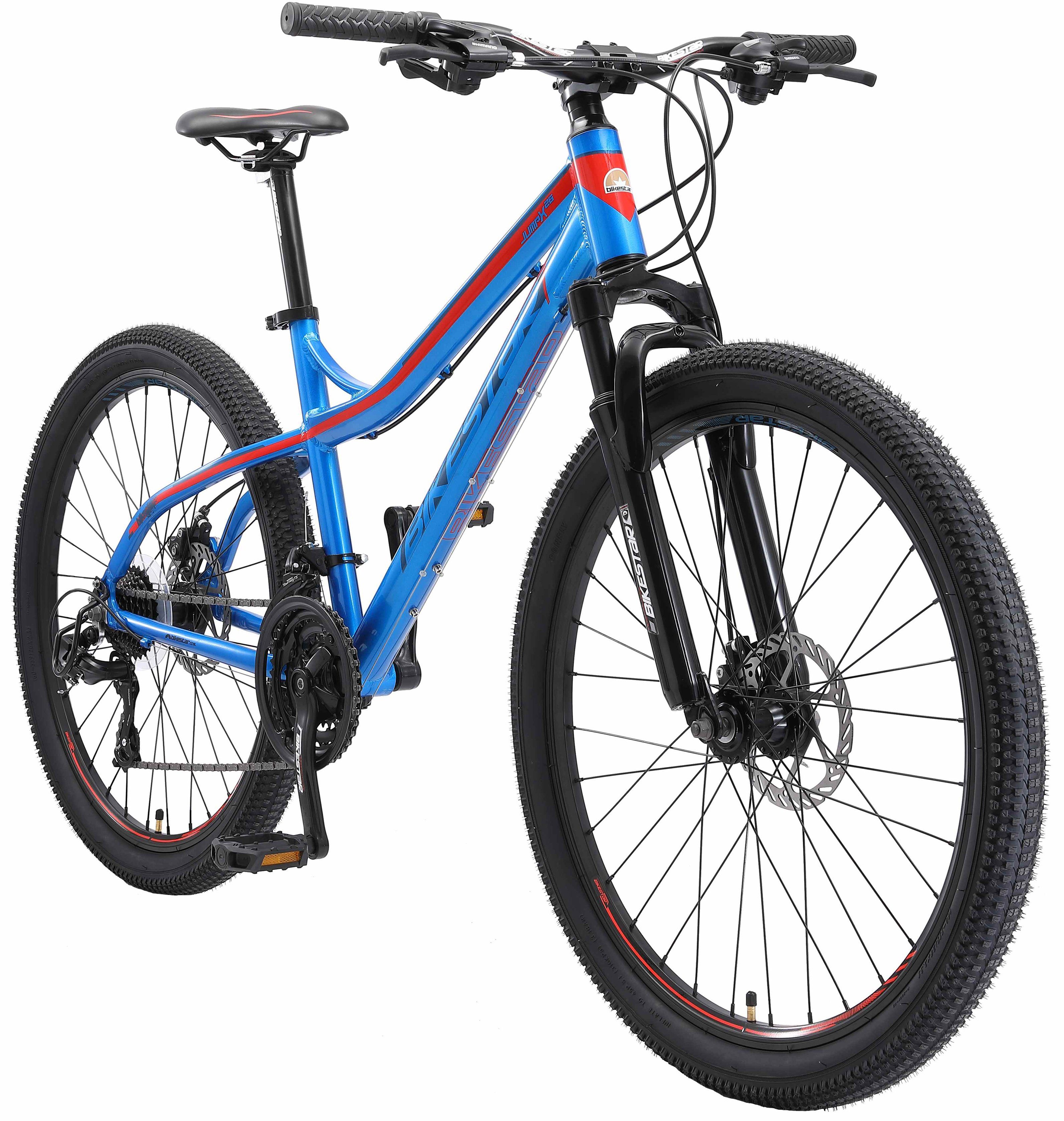 Bikestar Mountainbike, 21 Gang Shimano RD-TY300 Schaltwerk, Kettenschaltung, für Damen und Herren, Kettenschaltung