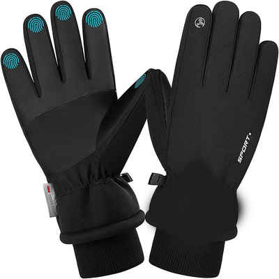 GelldG Fahrradhandschuhe Wasserdichte Fahrradhandschuhe 3M Warme Touchscreen Handschuhe