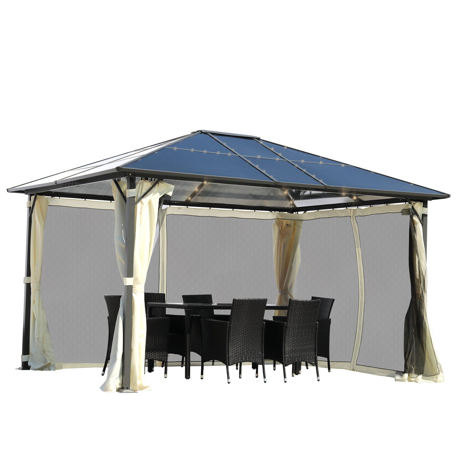 BRAST Pavillon Summerdream Aluminium 3x4m Garten Moskitonetz TÜV geprüft, m günstig online kaufen