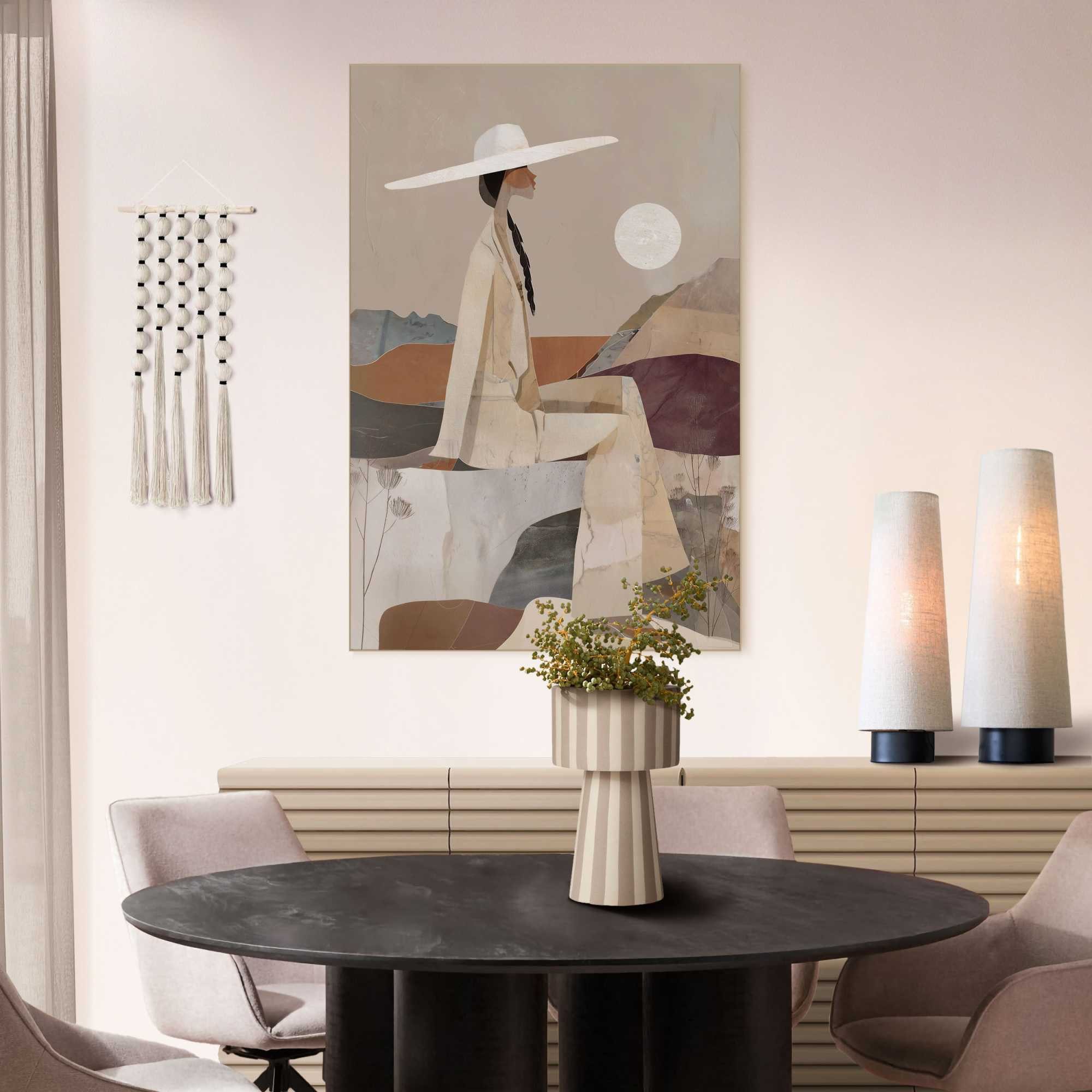 Reinders! Wandbild Ein Moment der Stille, Natur (1 St), Wohnzimmer - Braun - MDF - Berge - 90x60 cm