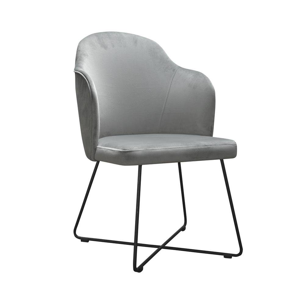 Stoff Grau Sitz Design Stühle JVmoebel Stuhl Stuhl, Polster Praxis Zimmer Warte Textil Kanzlei Ess