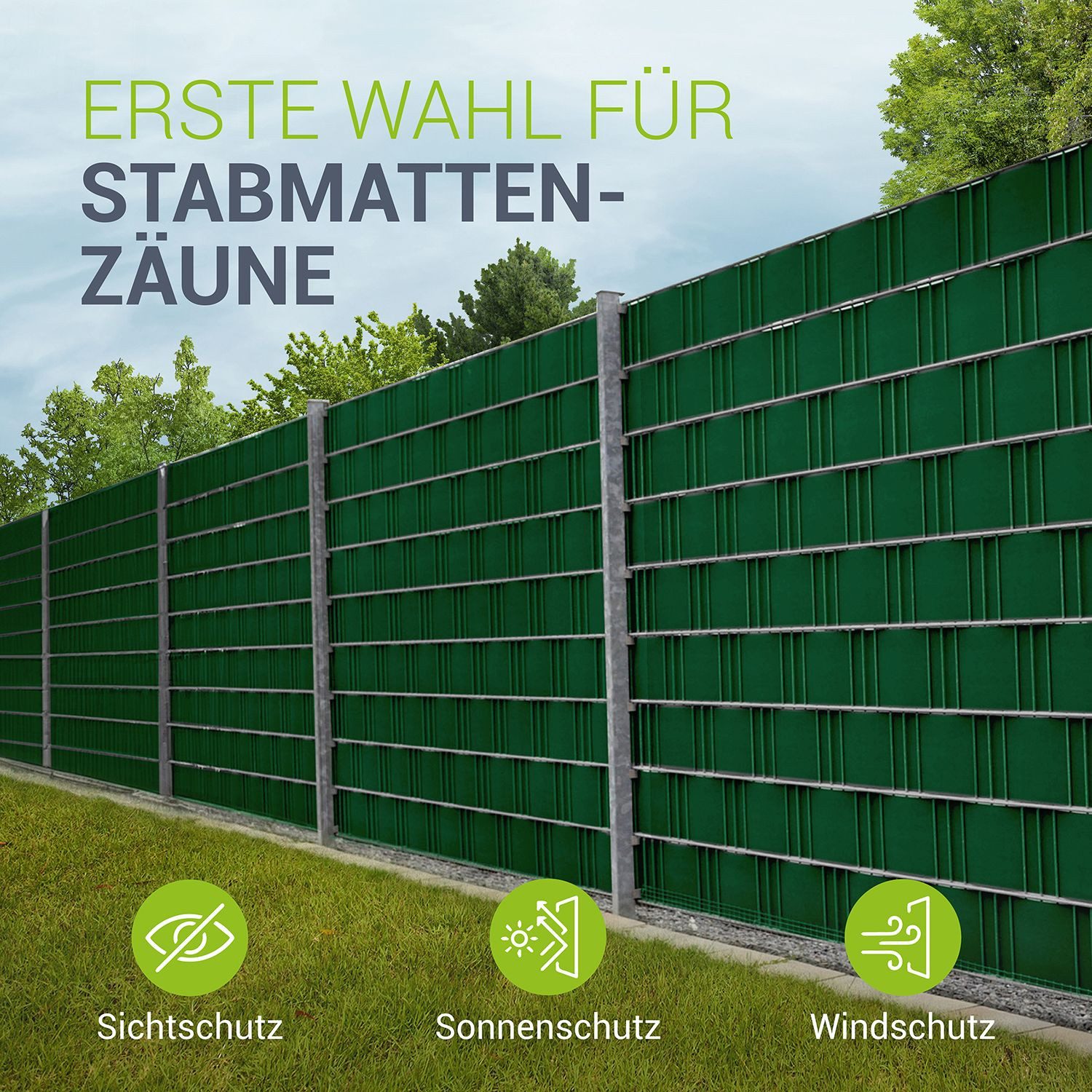 Juskys Sichtschutzstreifen PVC Sichtschutzstreifen 4er Set, günstig online kaufen