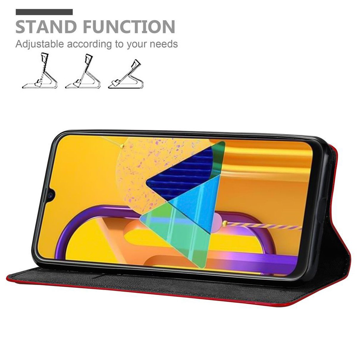Cadorabo Handyhülle für Samsung Galaxy M21 / M30s Hülle Samsung Galaxy M21 / M30s, Hülle Schutzhülle mit Standfunktion, Magnetverschluss und Kartenfach