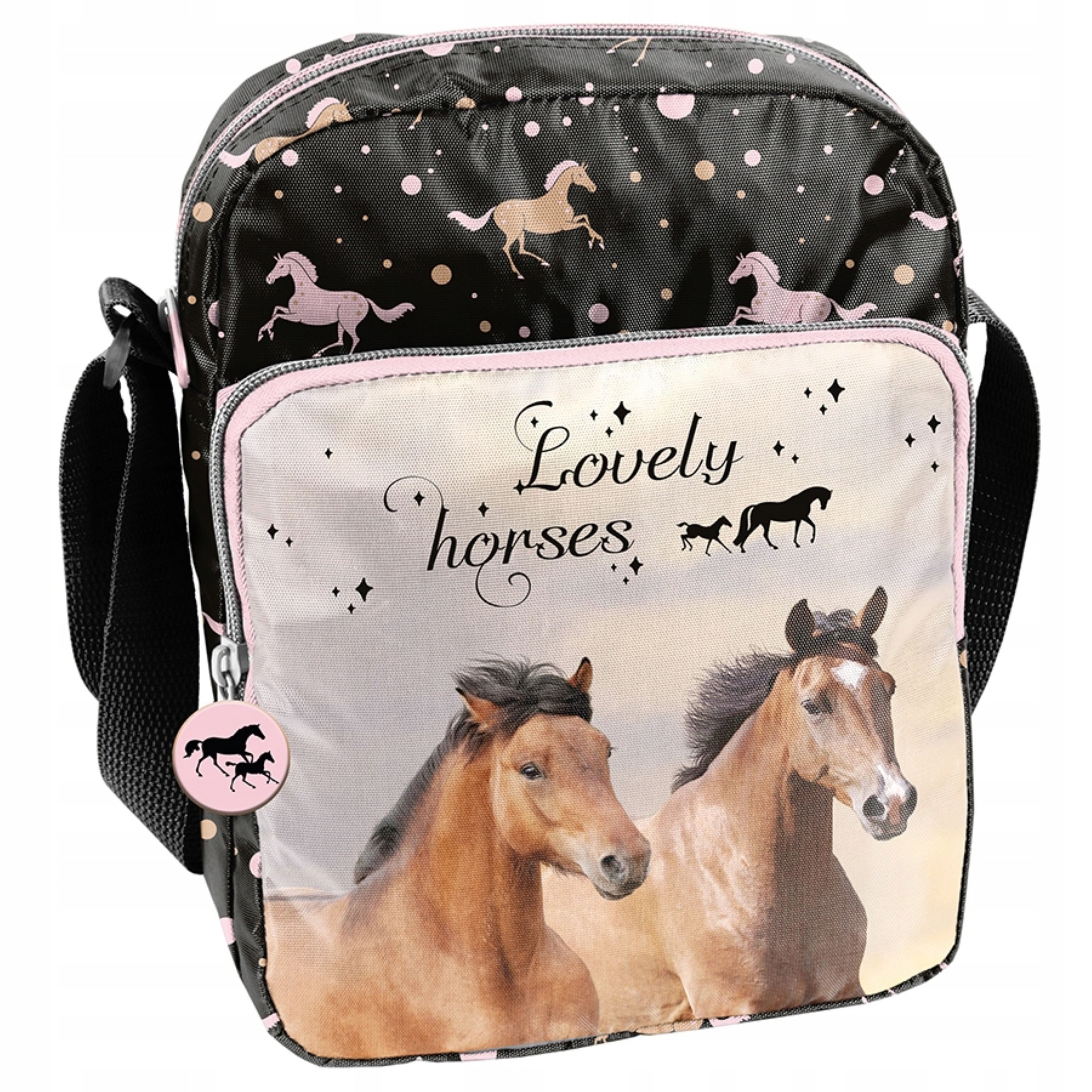 PASO Schultertasche PASO Umhängetasche Mädchen Pferde Kinder Tasche Schultertasche (1-tlg)