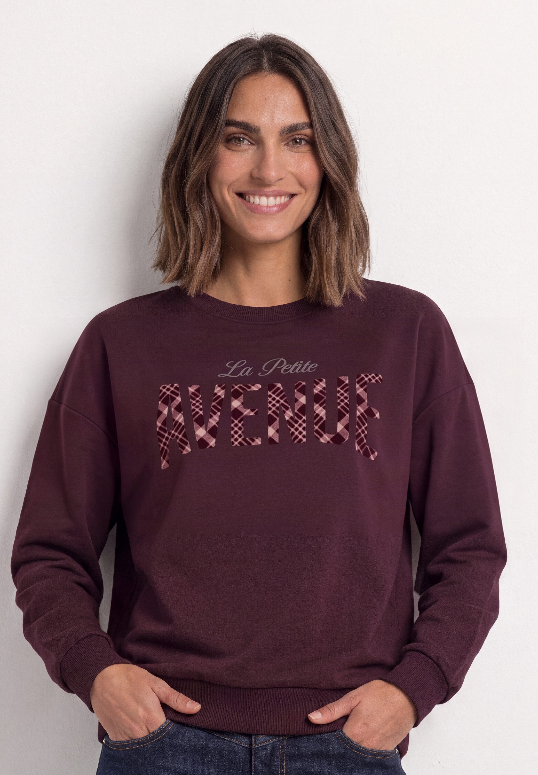 STREET ONE Langarmshirt aus softem Materialmix