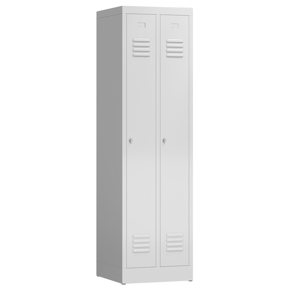 Steelboxx Spind 2er Kleiderspind Spindschrank Metall 180x50x50mm (1-St) Komplett verschweißt und montiert, keine Montage erforderlich