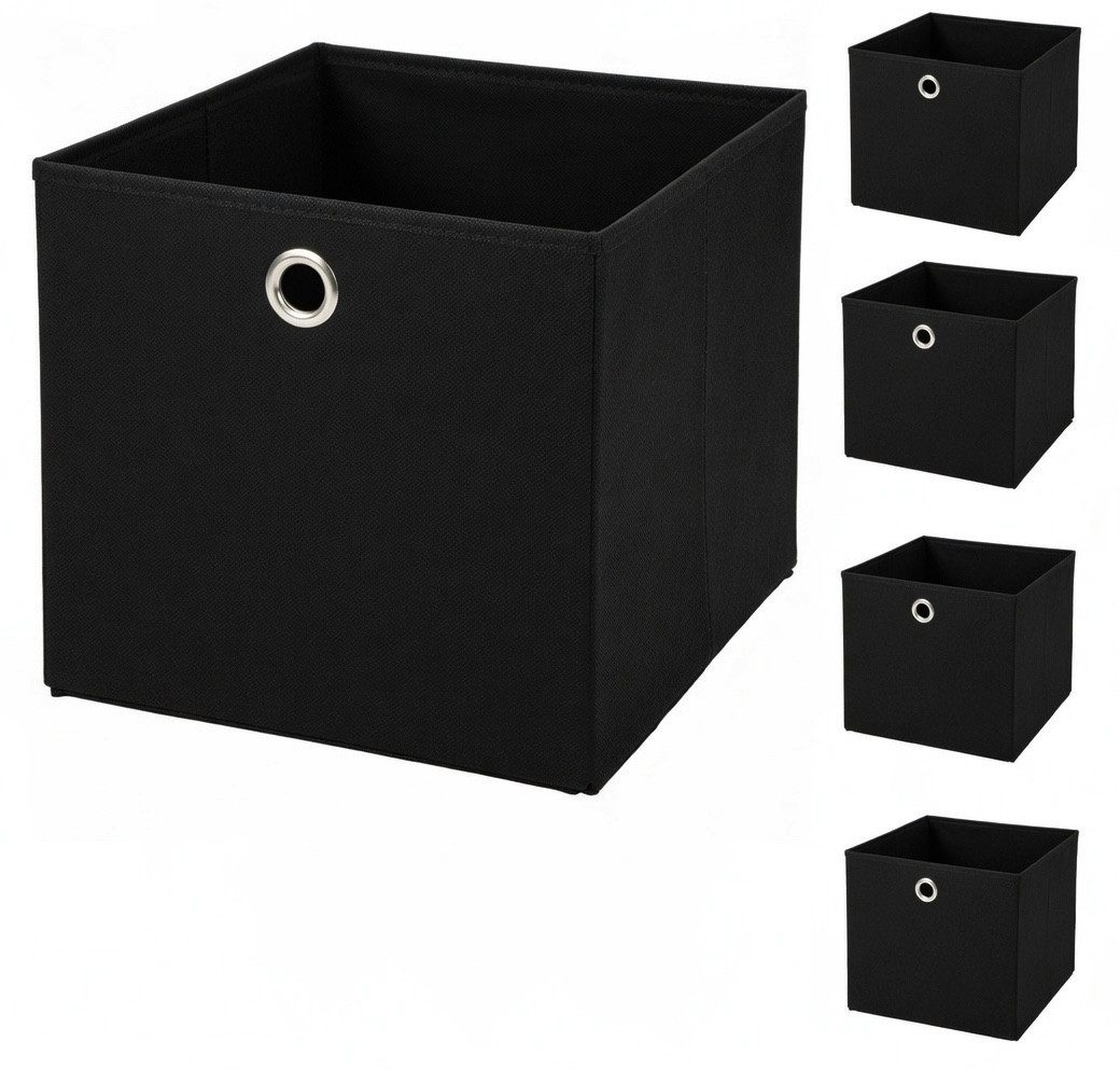 StickandShine Faltbox 5er SET 28 x 28 x 28 cm ohne Deckel – perfekt für KALLAX - 19 Farben