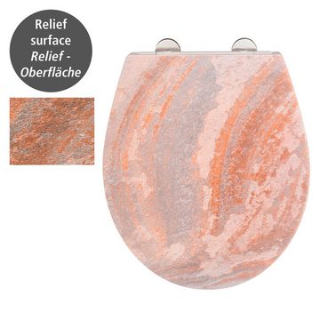 WENKO WC-Sitz Canyon, mit Relief, aus antibakteriellem Duroplast