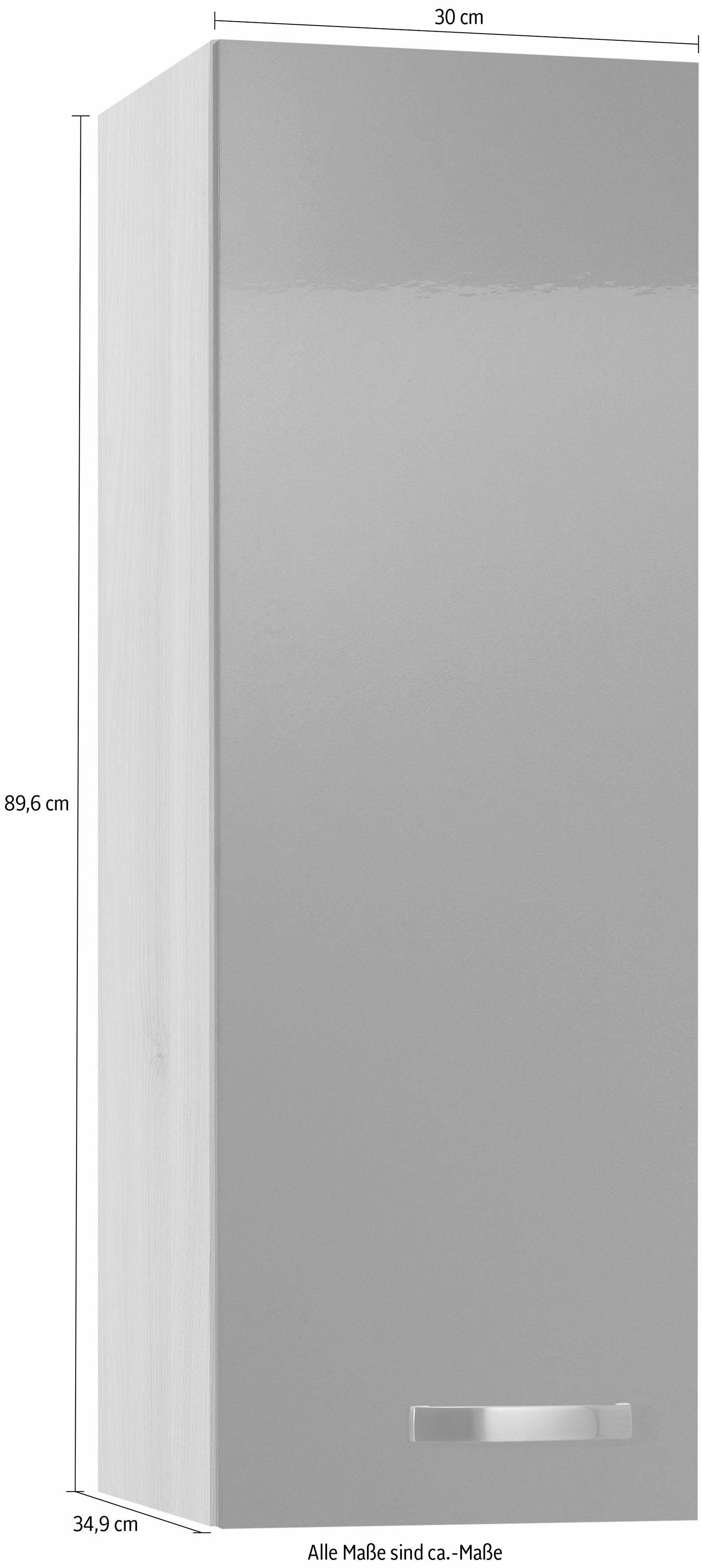 basaltgrau/basaltgrau Breite OPTIFIT Hängeschrank basaltgrau Cara | 30 cm