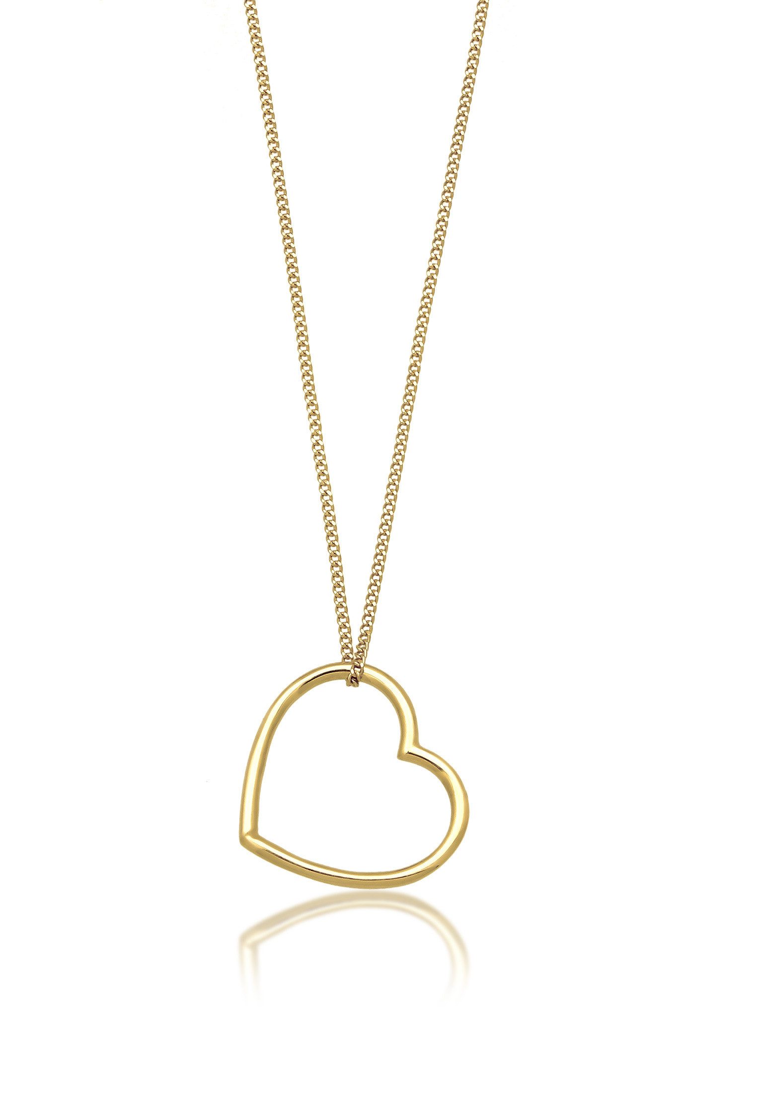 Kette mit Anhänger Herz Anhänger 375 Gelbgold
