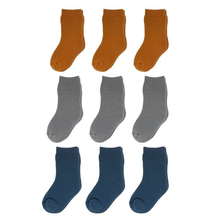 Yalion Langsocken Weiche Kinder Socken Babysocken mit Vollplüsch (9-Paar) Elastisch Wärmend